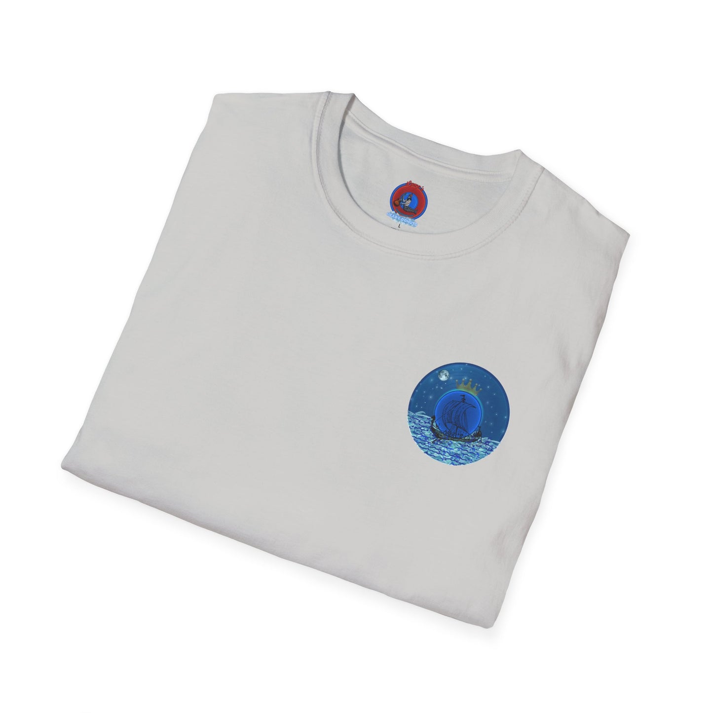 Classic Donut Tee - Unisex Soft-Style - "Stately Donut of the Prince" - series 1.0  - blue donut