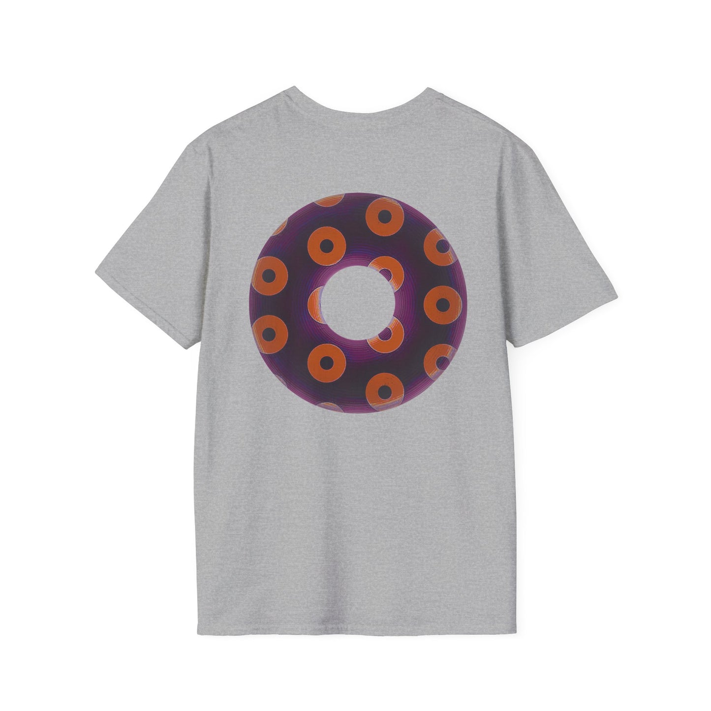 Plain Donuts/Unisex Soft-Style - "Plain Blimpy Paradoxical Donuts" - dark red-purple/orange donuts