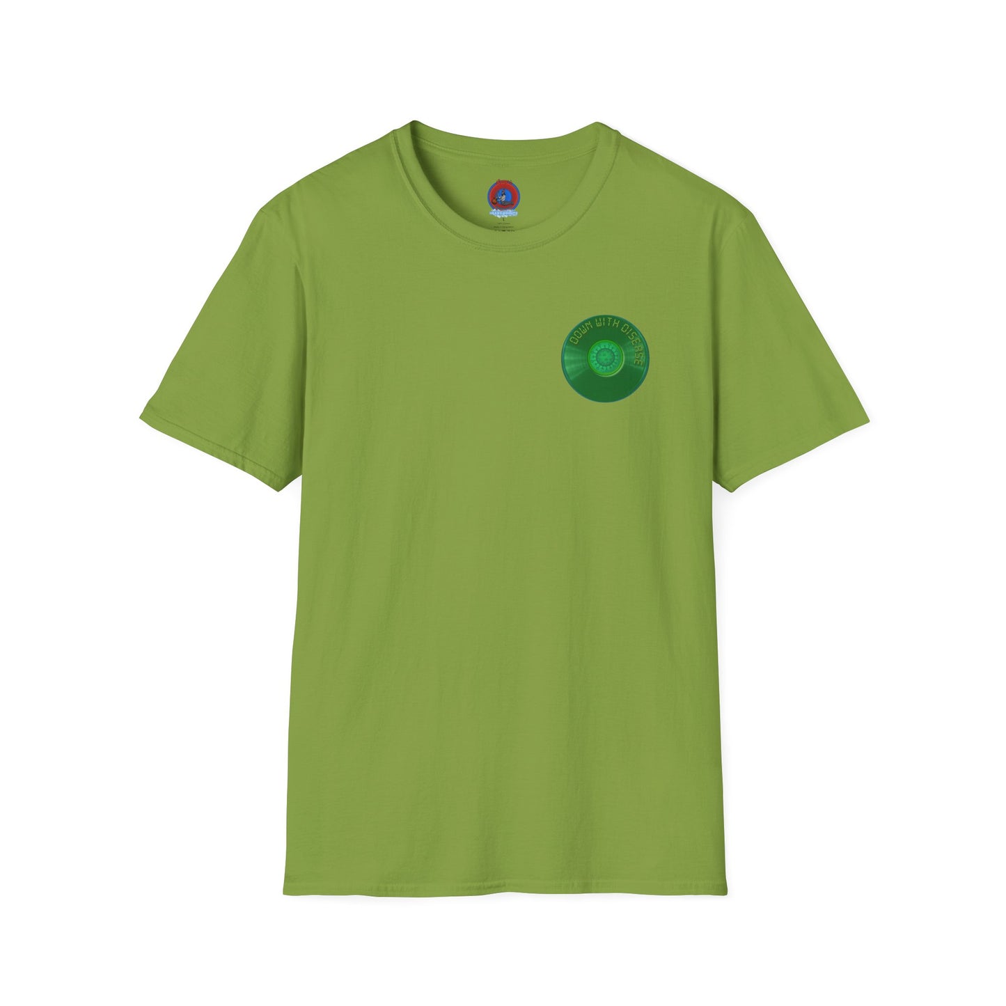 Classic Donut Tee - Unisex Soft-Style - "Down with this Donut Tee" - green donut