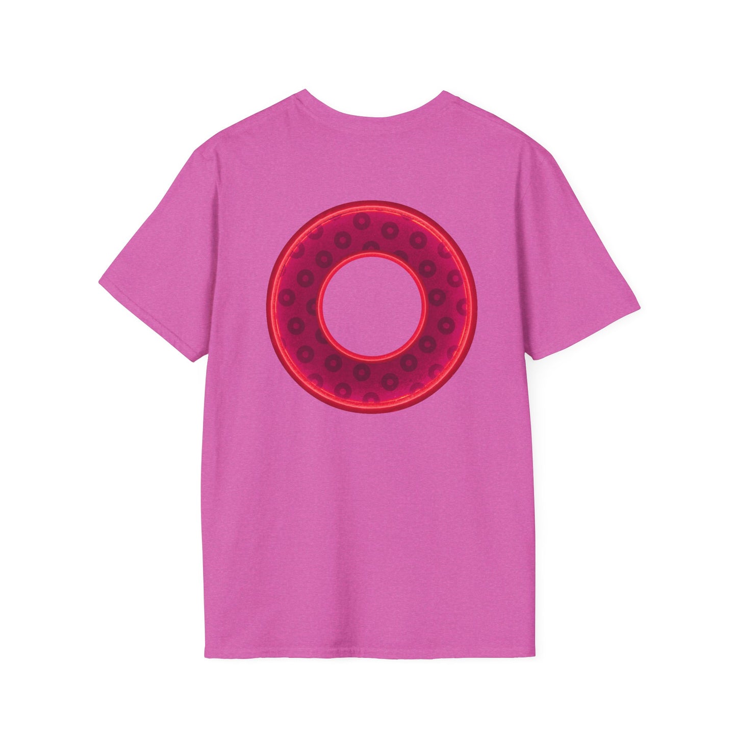 Plain Donuts/Unisex Soft-Style - "Plain Wide Mouthed Paradoxical Donuts" - dark red/bright red donuts