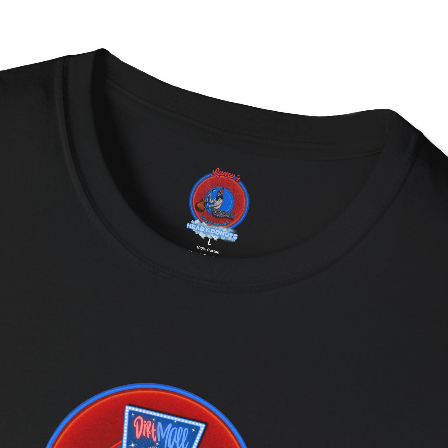 Classic Donut Tee - Unisex Soft-Style - "3rd Nipple Donut Tee" - vivid red dirt mall donut
