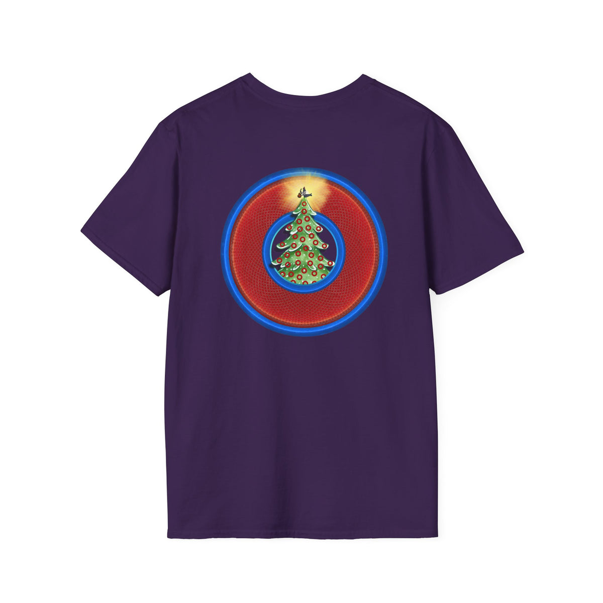 Classic Donut Tee - Unisex Soft-Style - "It's Always Phishmas in Philly" - rustic red/blue donut