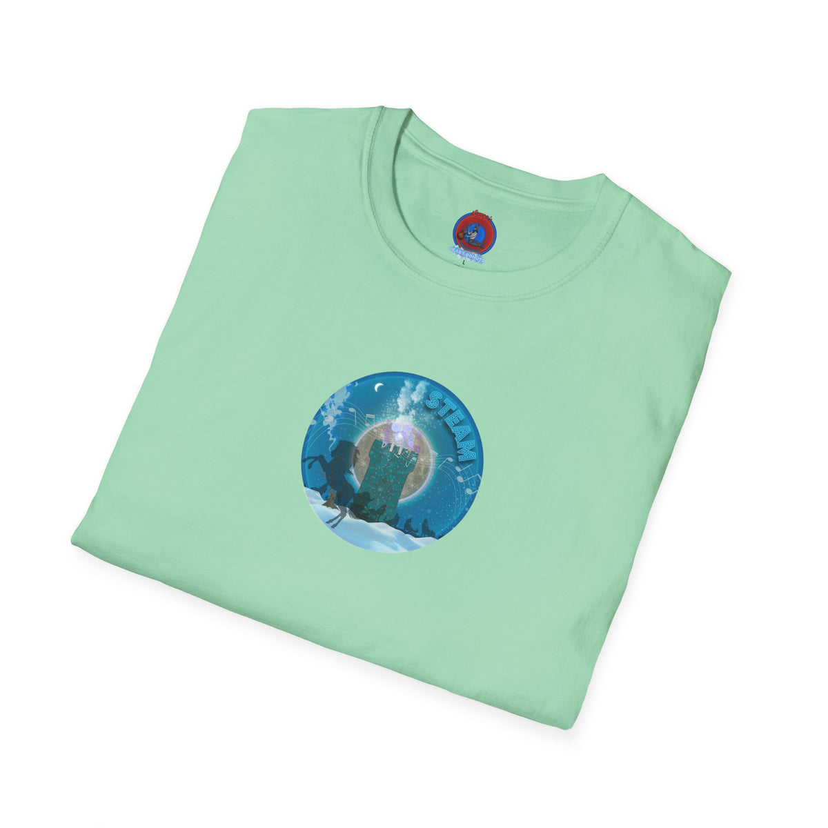 Classic Donut Tee - Unisex Soft-Style - "Steaming Fresh Donuts" - series 1.0 - vivid blue donut