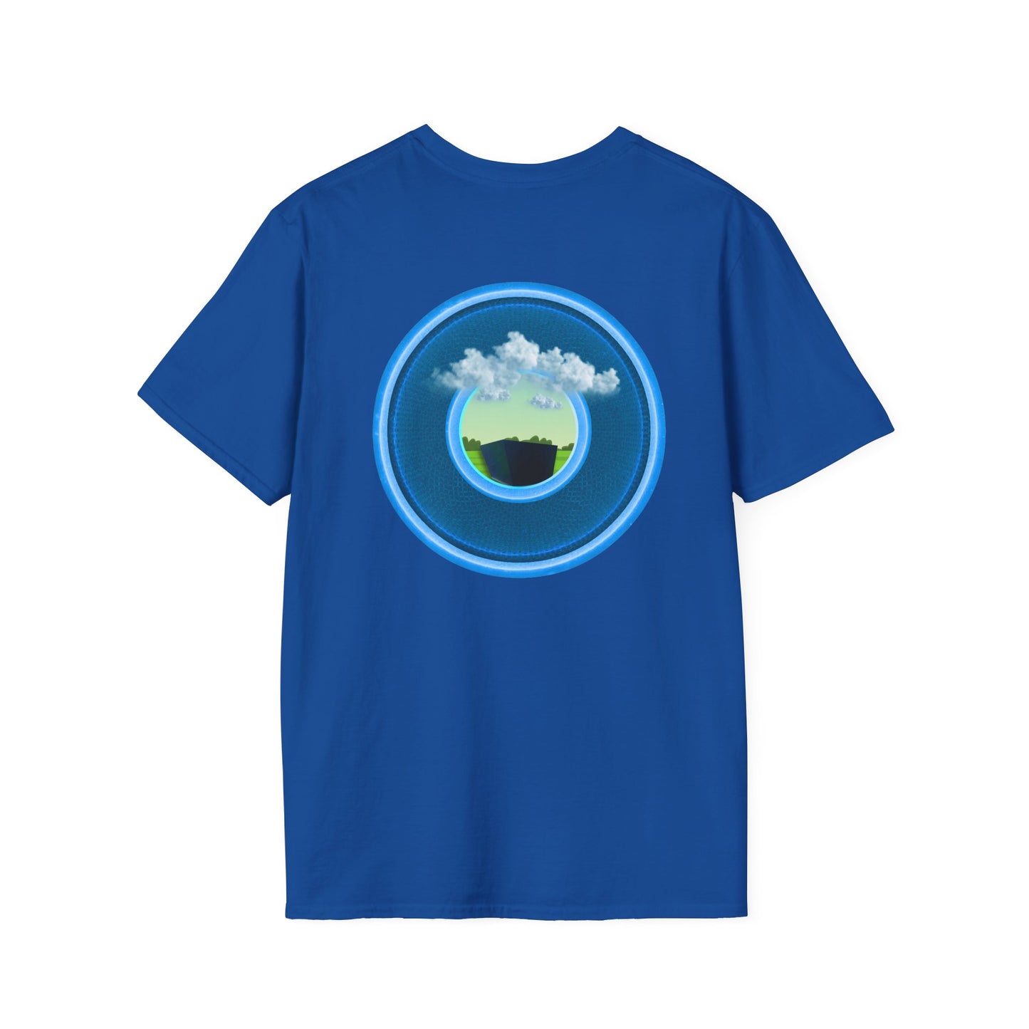 Classic Donut Tee - Unisex Soft-Style - "Got Rhombus?" - series 1.0  - variant 1 - blue/blue donut