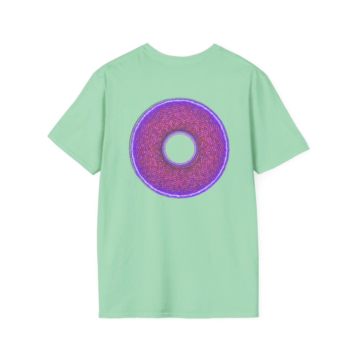 Classic Donut Tee - Unisex Soft-Style - "The Frankenstein Donut - It's Alive! " - series 1.0  - purple-ish donut