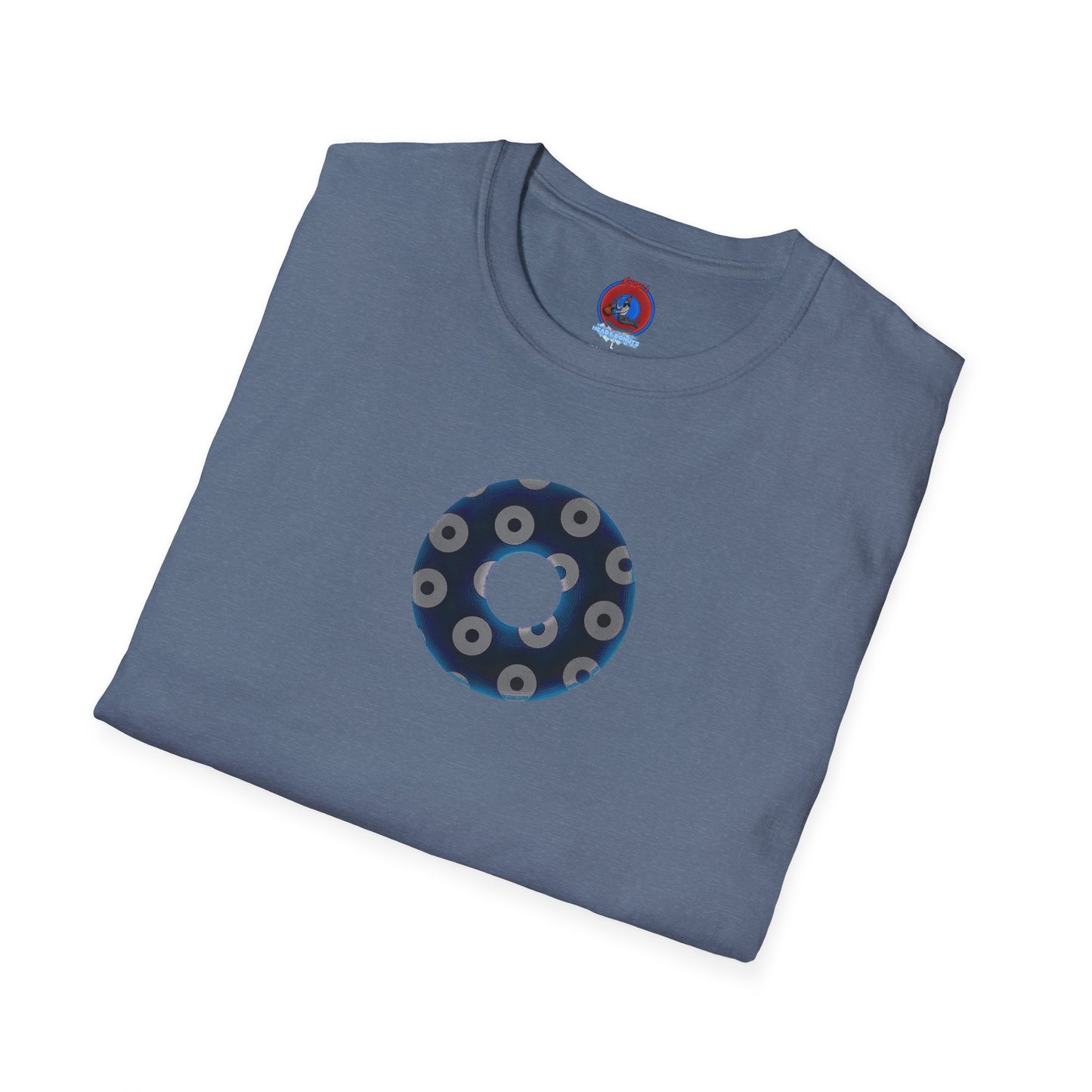 Plain Donuts/Unisex Soft-Style - "Plain Blimpy Paradoxical Donuts" - dark blue/off-white donuts