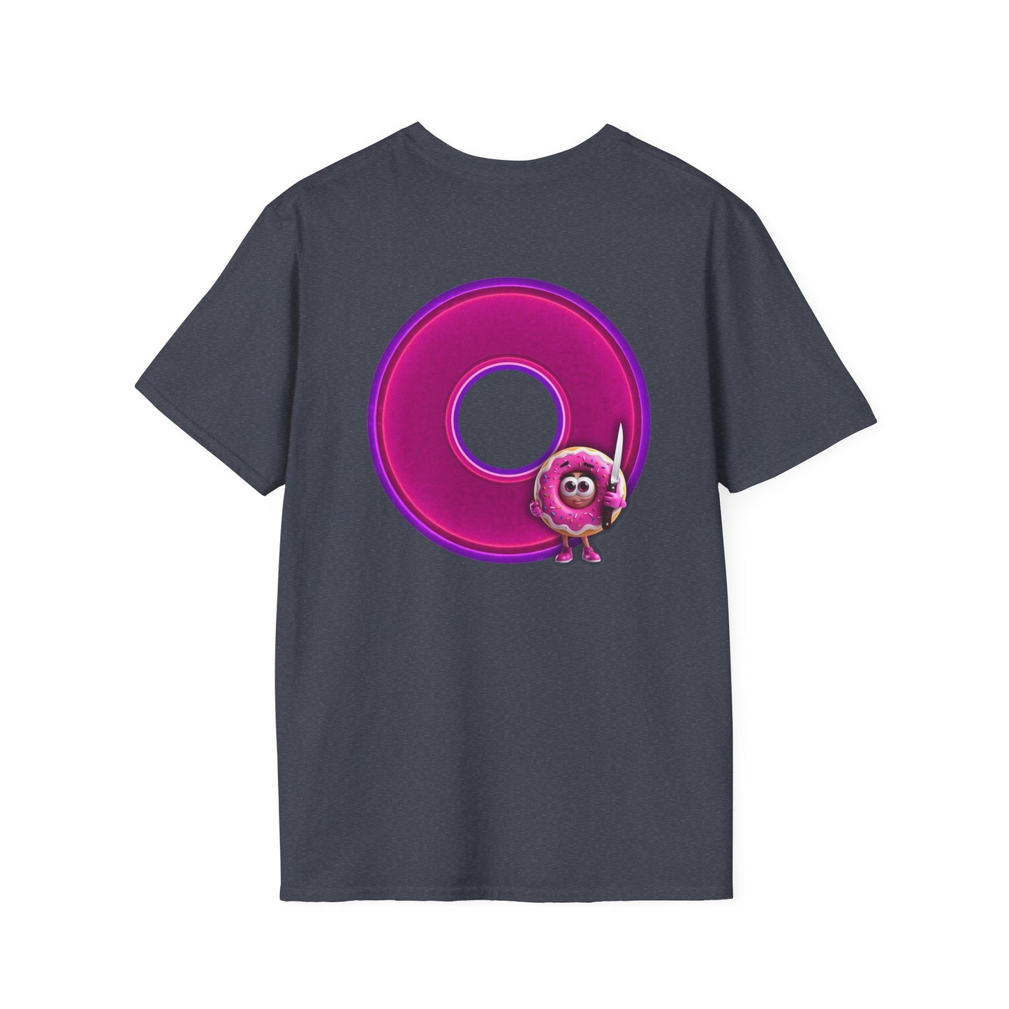 Classic Donut Tee - Unisex Soft-Style - "My Friend the Donut " - series 1.0  - variant 3 - magenta/purple donut