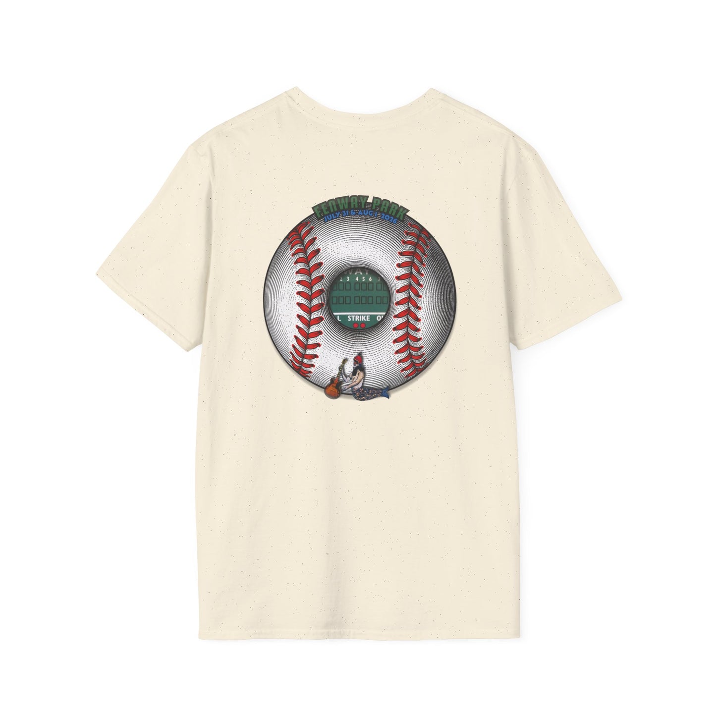 Classic Donut Tee - Unisex Soft-Style - "Phenway Ballpark Donuts" - white/red major league donut - variant 6