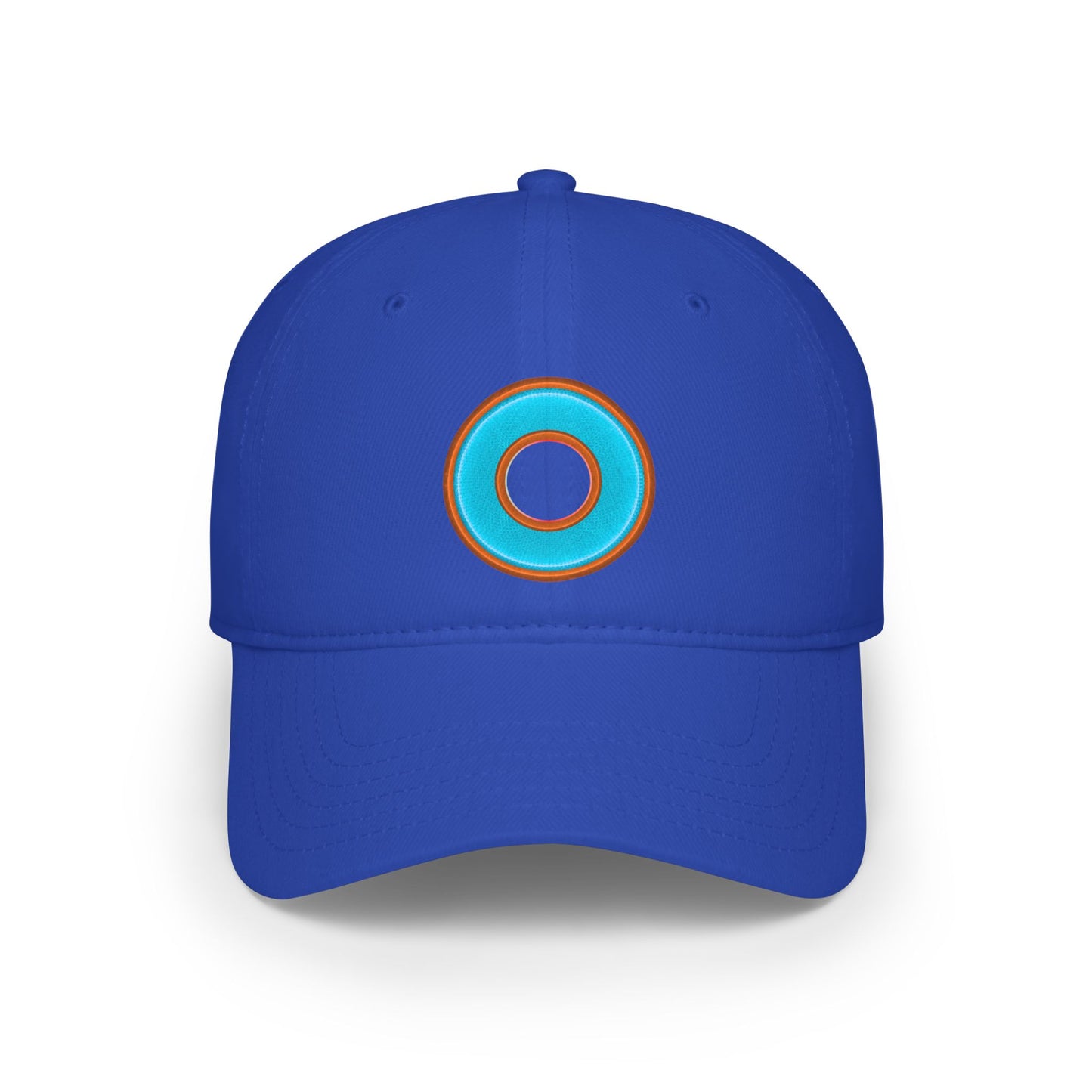 Lumpy Donut Baseball Cap - "Plain [Mary] Jane" - rustic turquoise donut w/