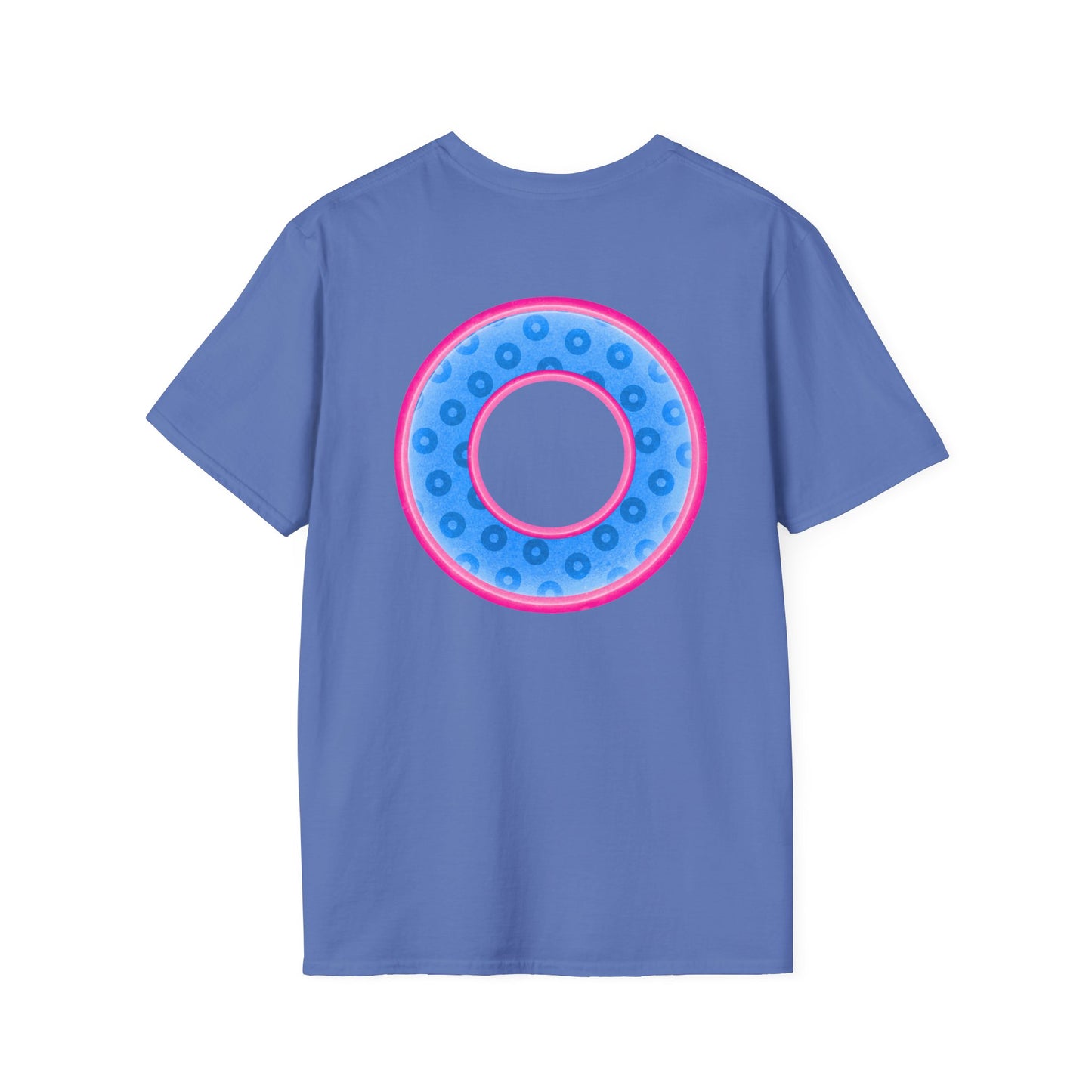 Plain Donuts/Unisex Soft-Style - "Plain Wide Mouthed Paradoxical Donuts" - light blue/pink donuts