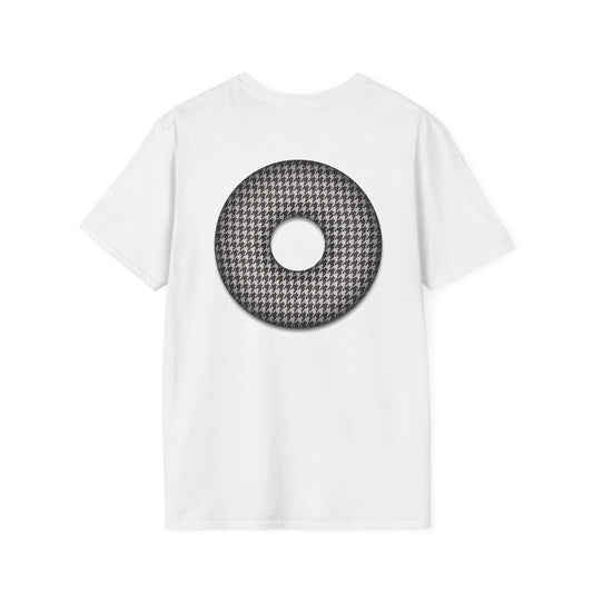 Classic Donut Tee - Unisex Soft-Style - "Ricky's High Phasion Trailer Park Donut" - houndstooth donut
