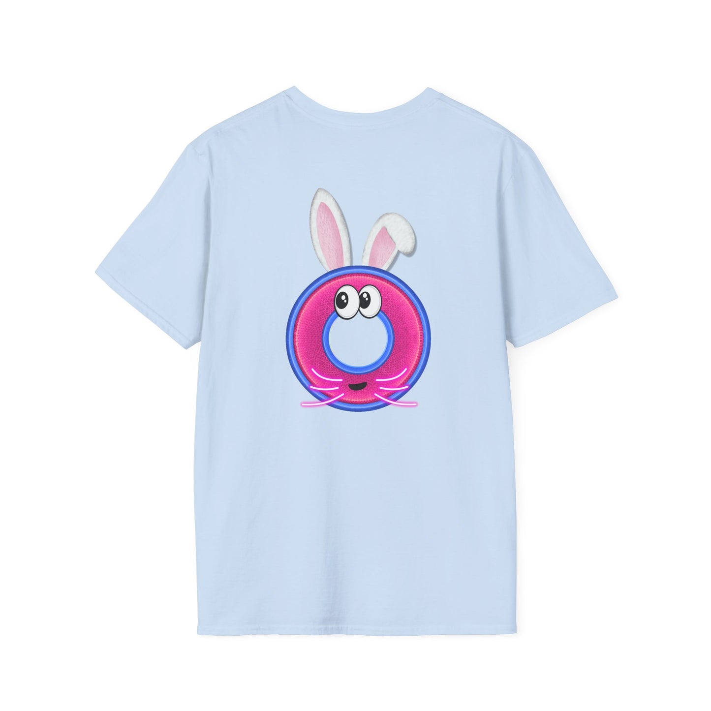 Classic Donut Tee - Unisex Soft-Style - "Easter Donuts" - magenta/pink rustic donut - holiday edition