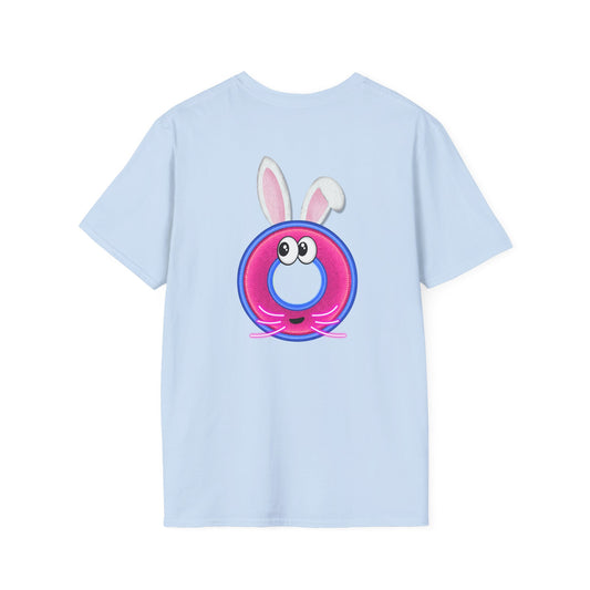 Classic Donut Tee - Unisex Soft-Style - "Easter Donuts" - magenta/pink rustic donut - holiday edition