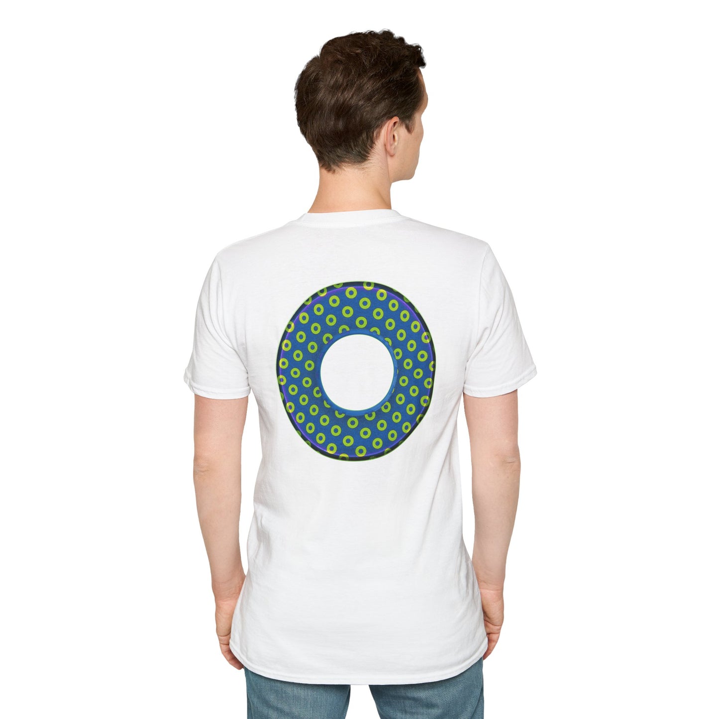 Plain Donuts/Unisex Soft-Style - "Plain Electric Paradoxical Donuts" - yellow/blue donuts