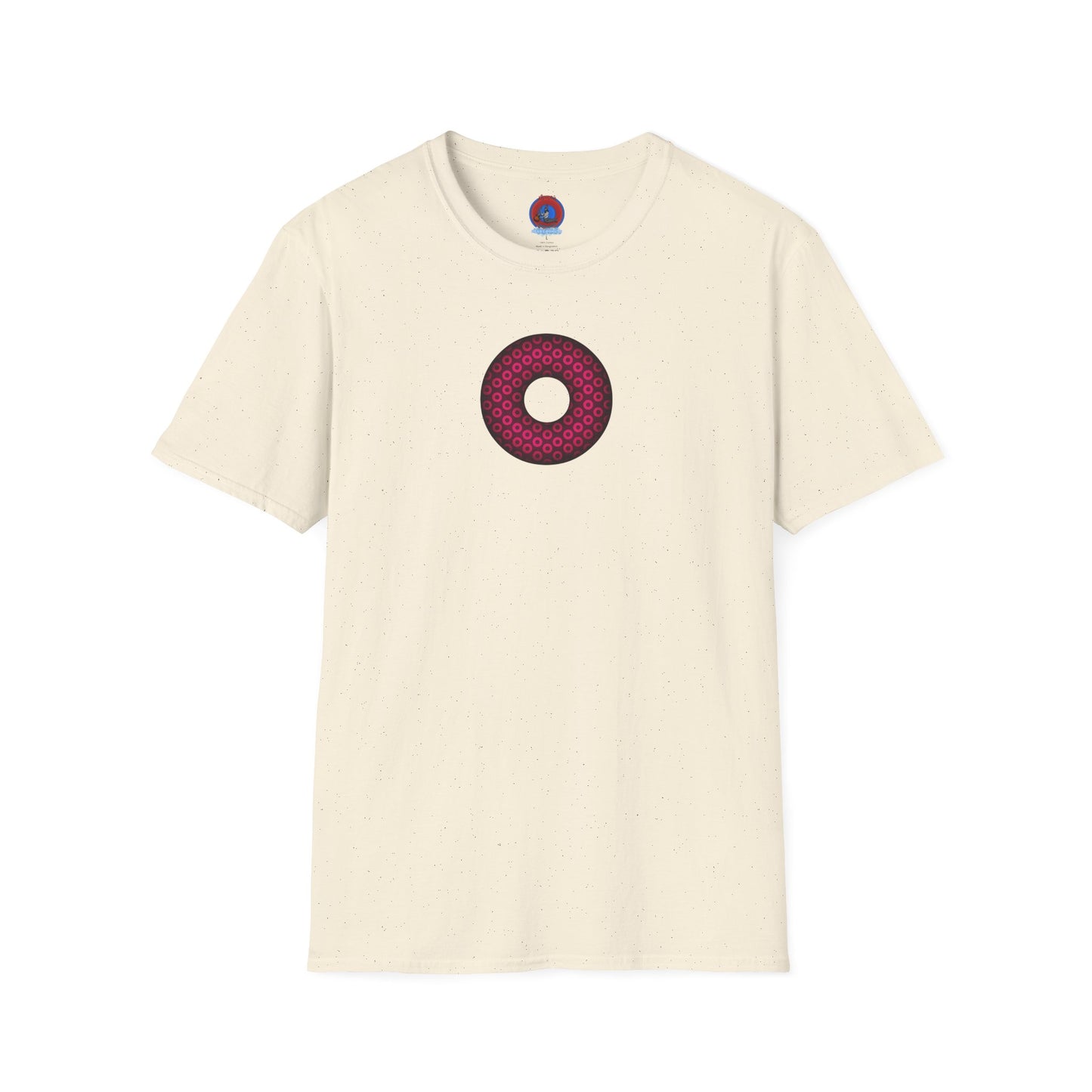 Plain Donuts/Unisex Soft-Style - "Plain Paradoxical Grided Donuts" - pink/burgundy donuts