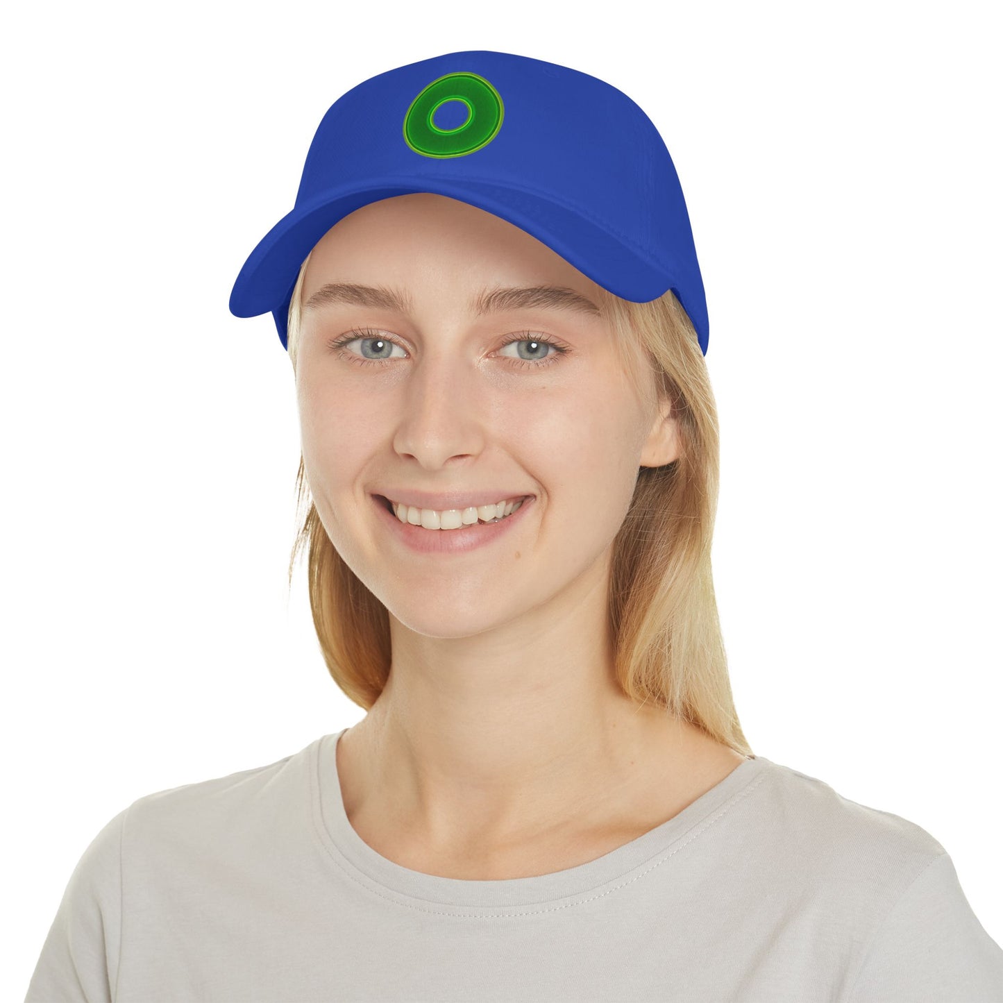 Lumpy Donut Baseball Cap - "Plain [Mary] Jane" - vivid green donut w/