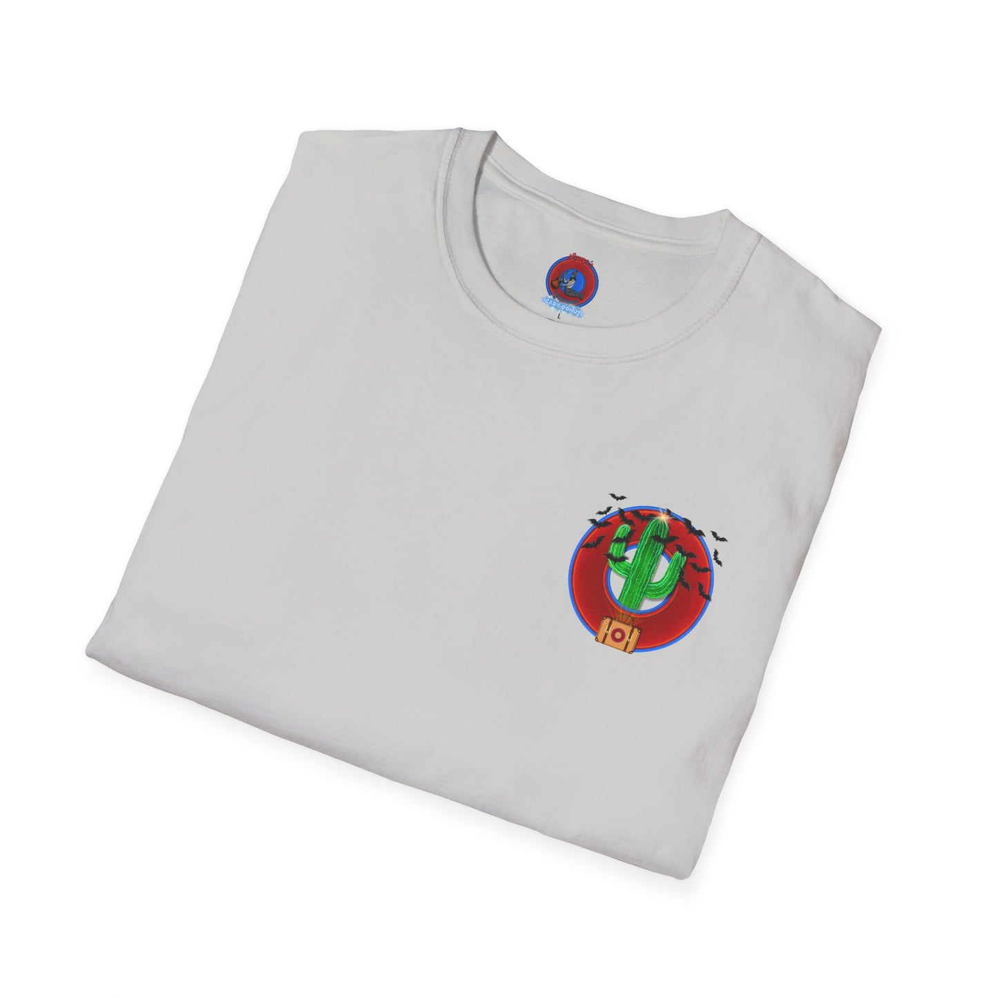 Classic Donut Tee - Unisex Soft-Style - "Raoul Duke's Sinfully Delicious Donut" - vivid red donut