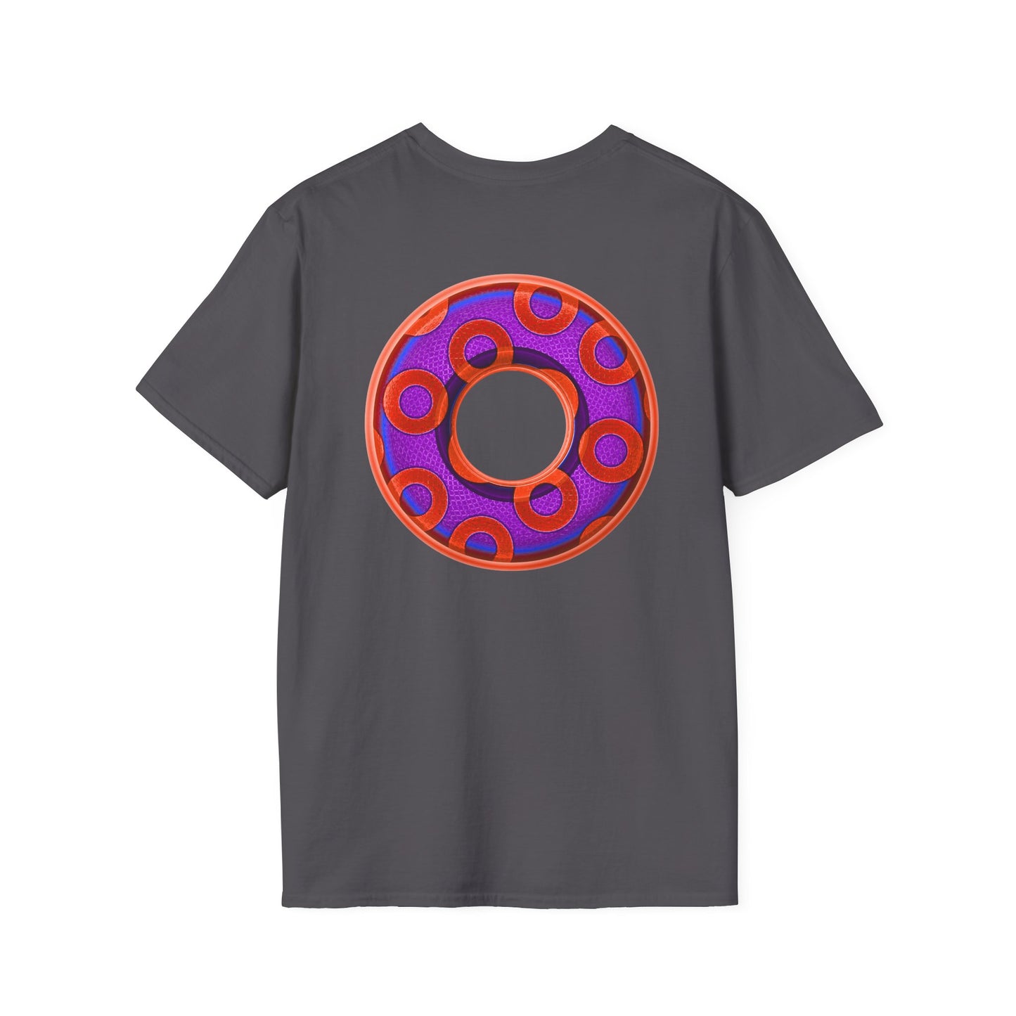 Plain Donuts/Unisex Soft-Style - "Plain Rustic Paradoxical Donuts" - purple/red donuts
