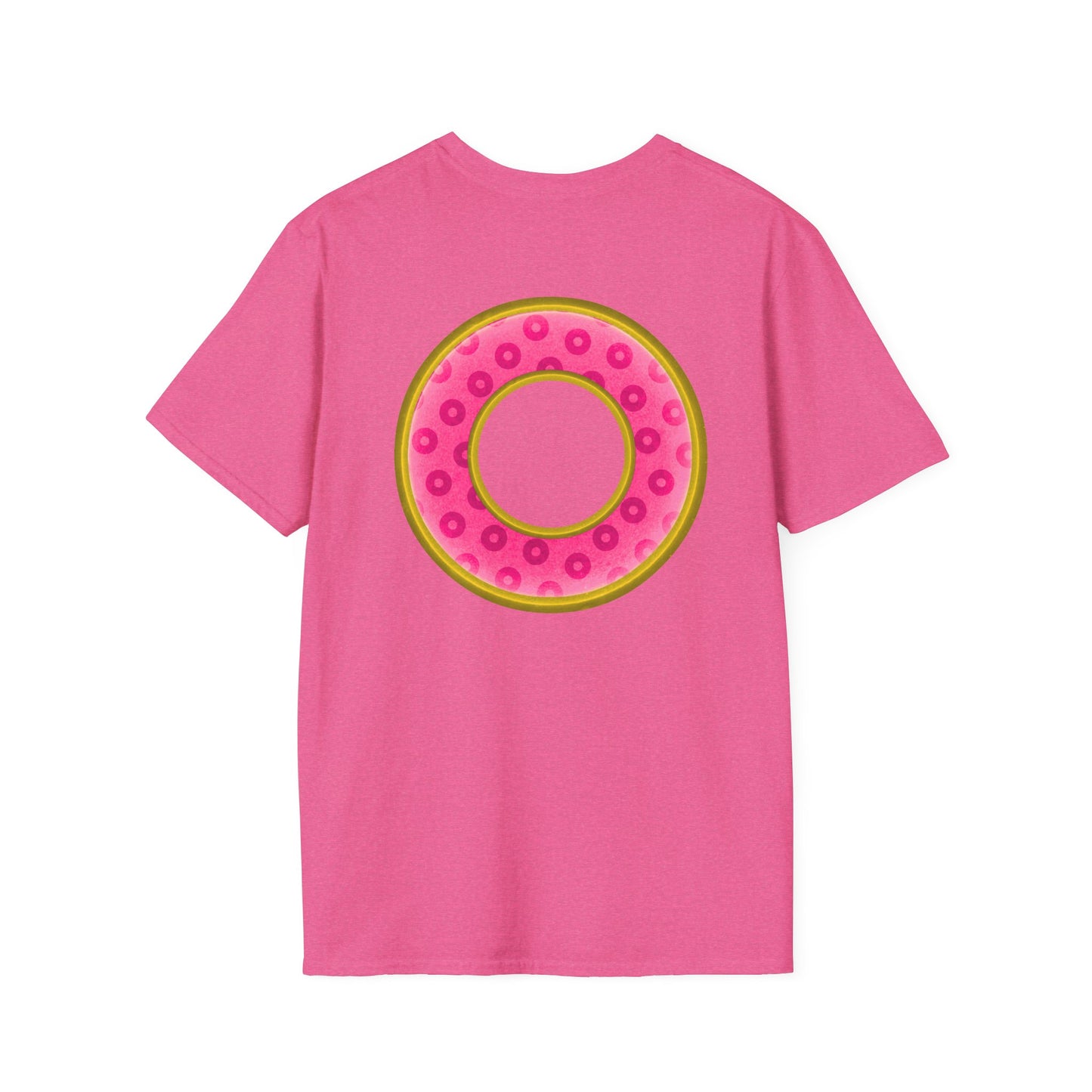 Plain Donuts/Unisex Soft-Style - "Plain Wide Mouthed Paradoxical Donuts" - pink/gold donuts