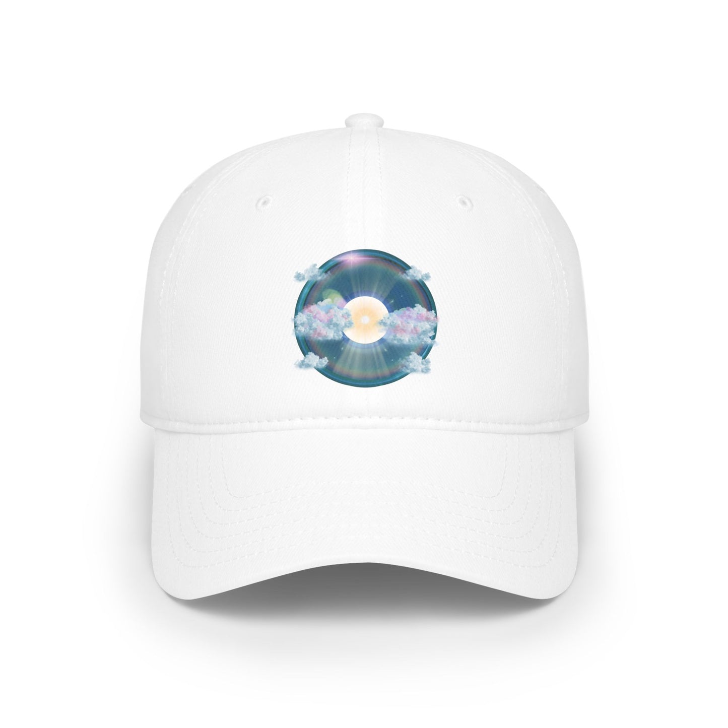 Lumpy Donut Baseball Cap - "The Divided Donut" - variant 2 - sky donut w/ [*charitable donut]