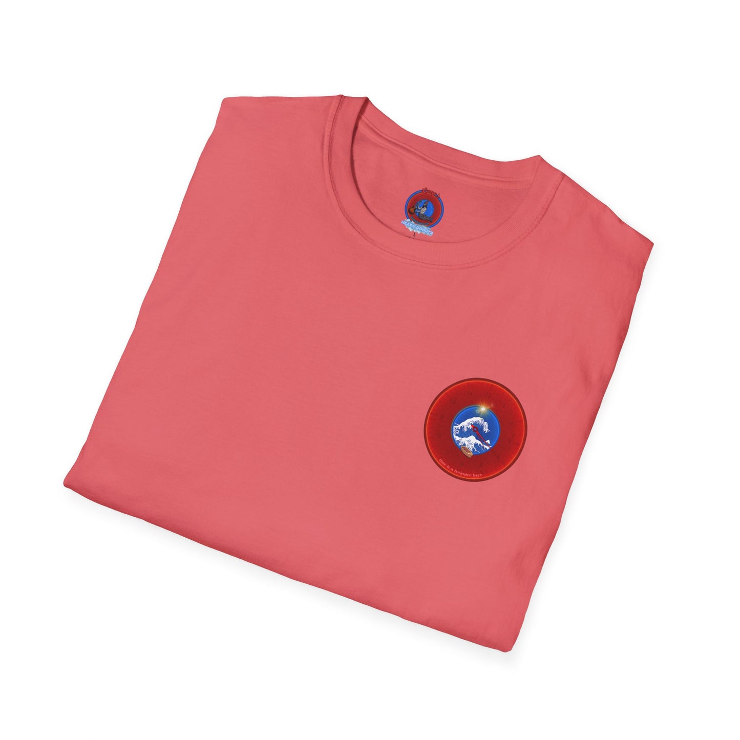 Classic Donut Tee - Unisex Soft-Style - "The Donut that Flows in every Direction" - series 1.0 - variant 2 - red donut