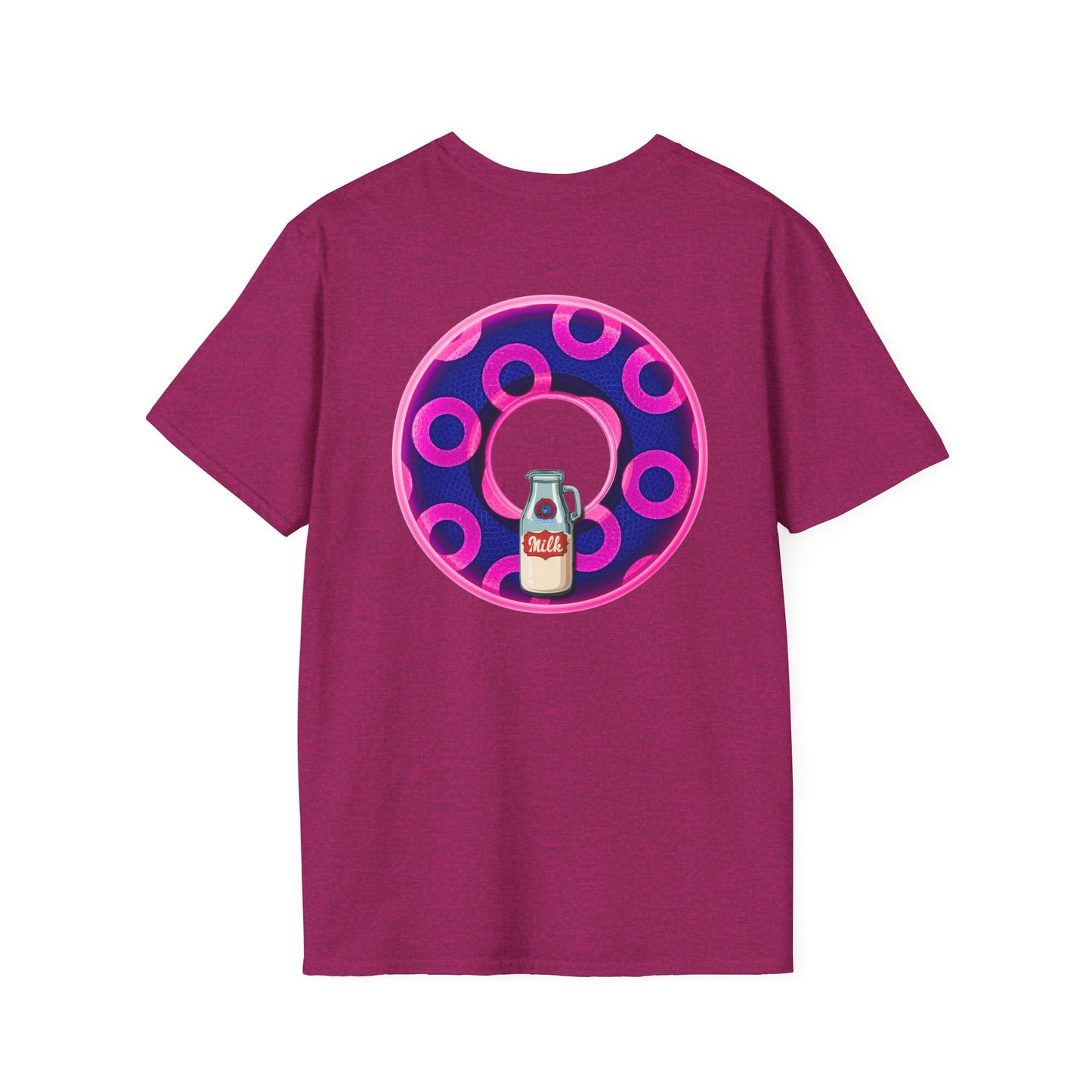 Classic Donut Tee - Unisex Soft-Style - "Wooked Cream - YEMSG Donut " -blue/pink rustic paradox donut - variant 5