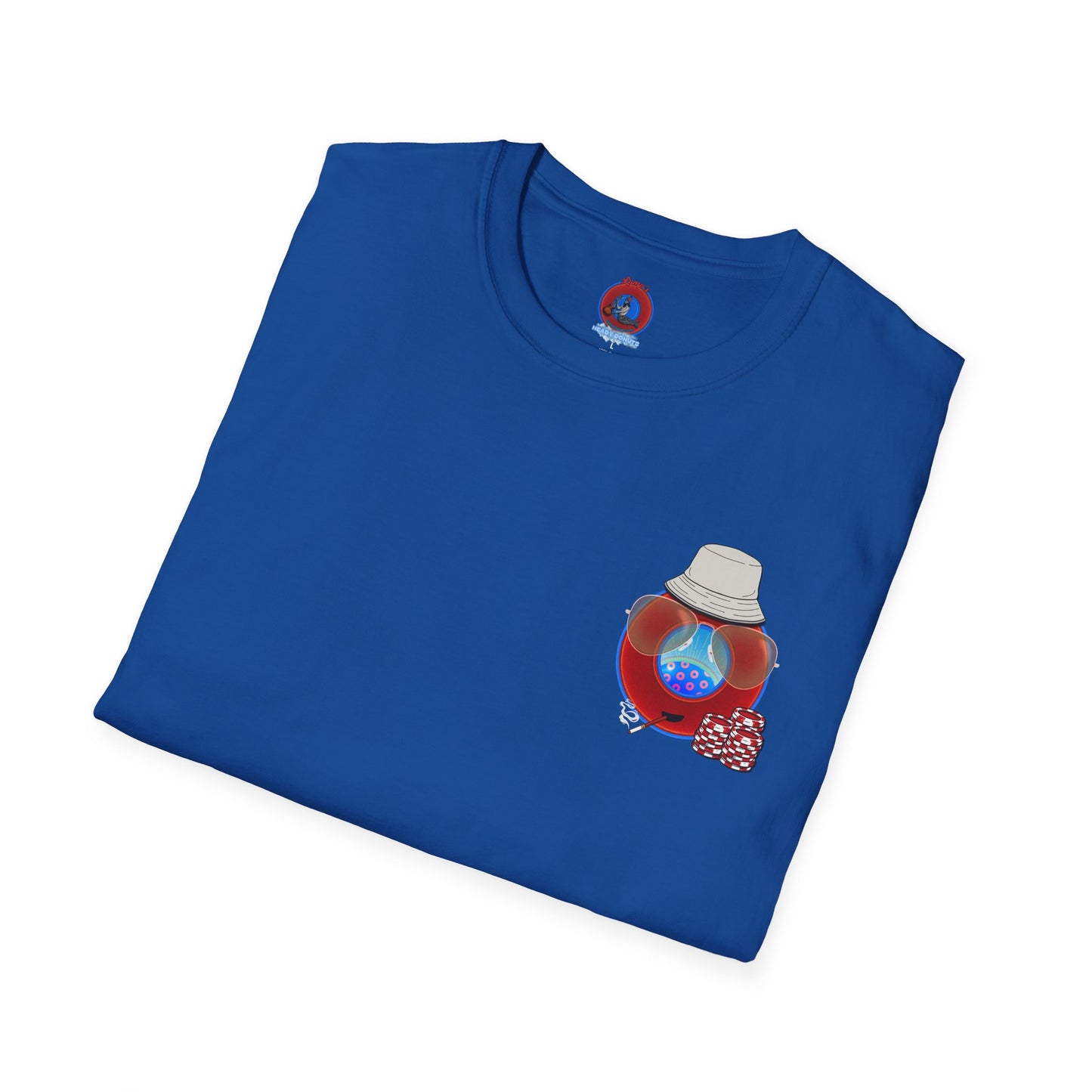 Classic Donut Tee - Unisex Soft-Style - "Gonzo Donut - Fear and Loathing in Gamehendge" - vivid red donut