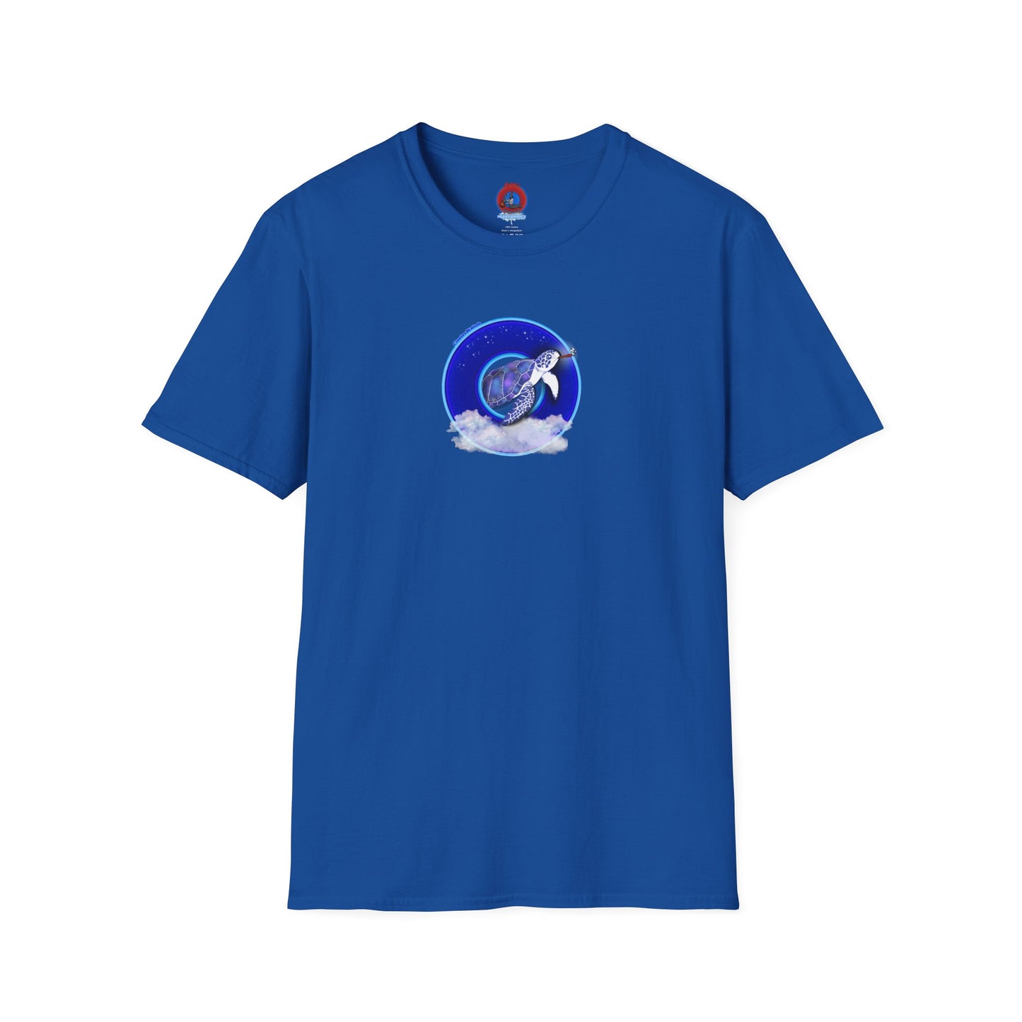 Classic Donut Tee - Unisex Soft-Style - "Clueless Wallob's Donuts" - vivid blue sky donut