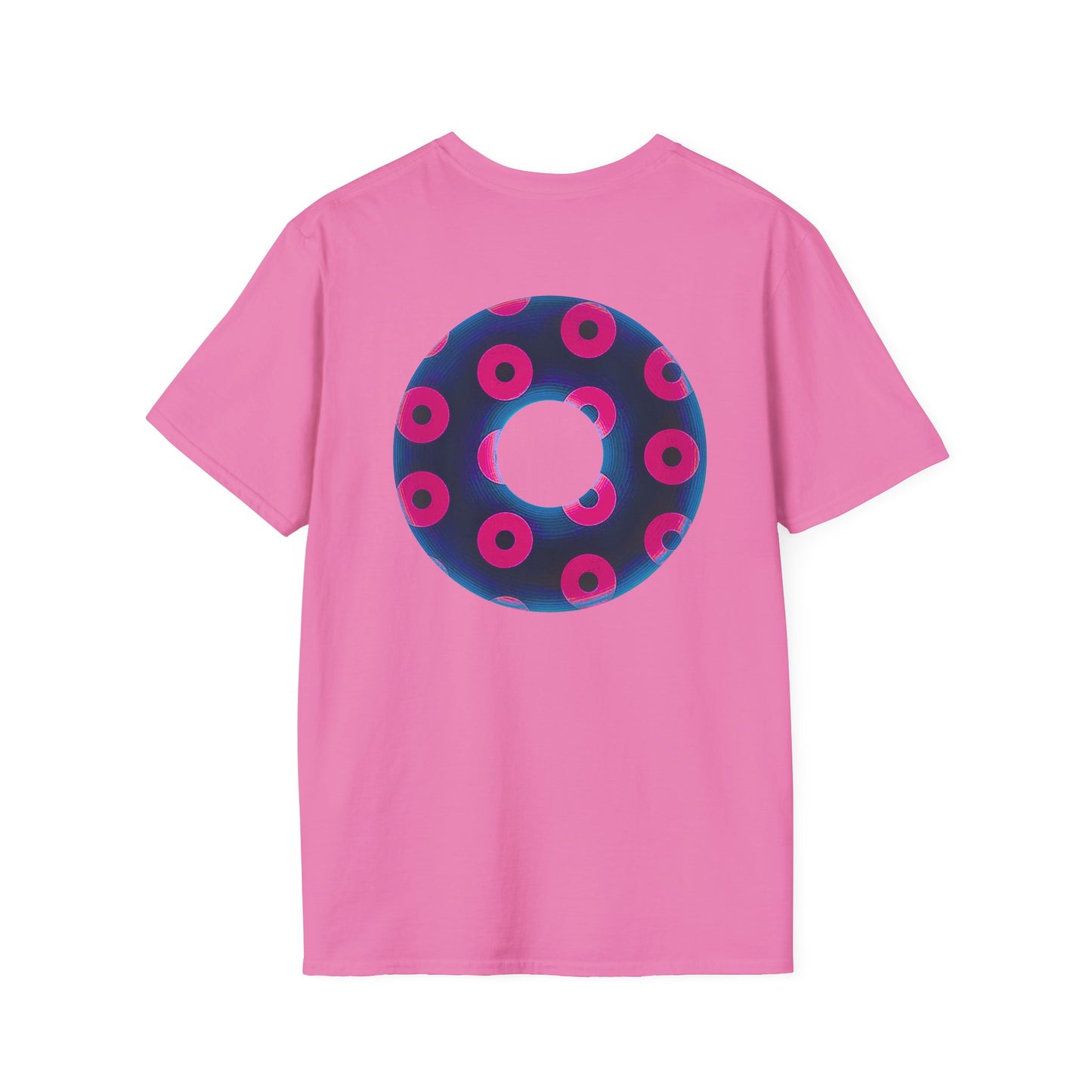 Plain Donuts/Unisex Soft-Style - "Plain Blimpy Paradoxical Donuts" - dark blue/hot pink donuts