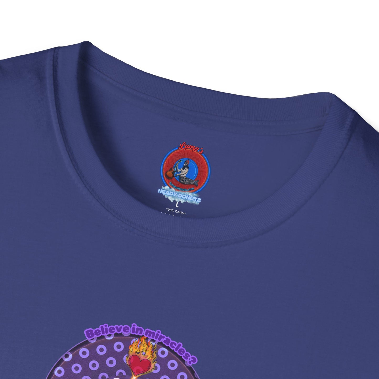 Classic Donut Tee - Unisex Soft-Style - "Donuts for Sexy Things" - electric purple/light purple paradox donut