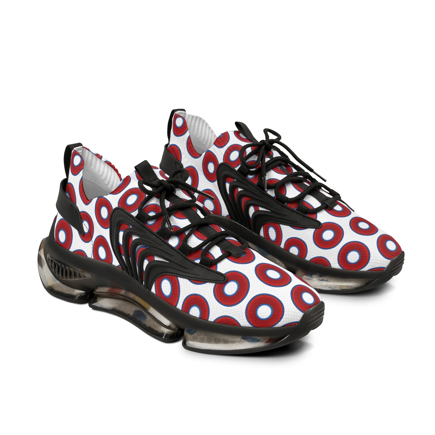 Donut Kicks - red vivid donut print w/white background