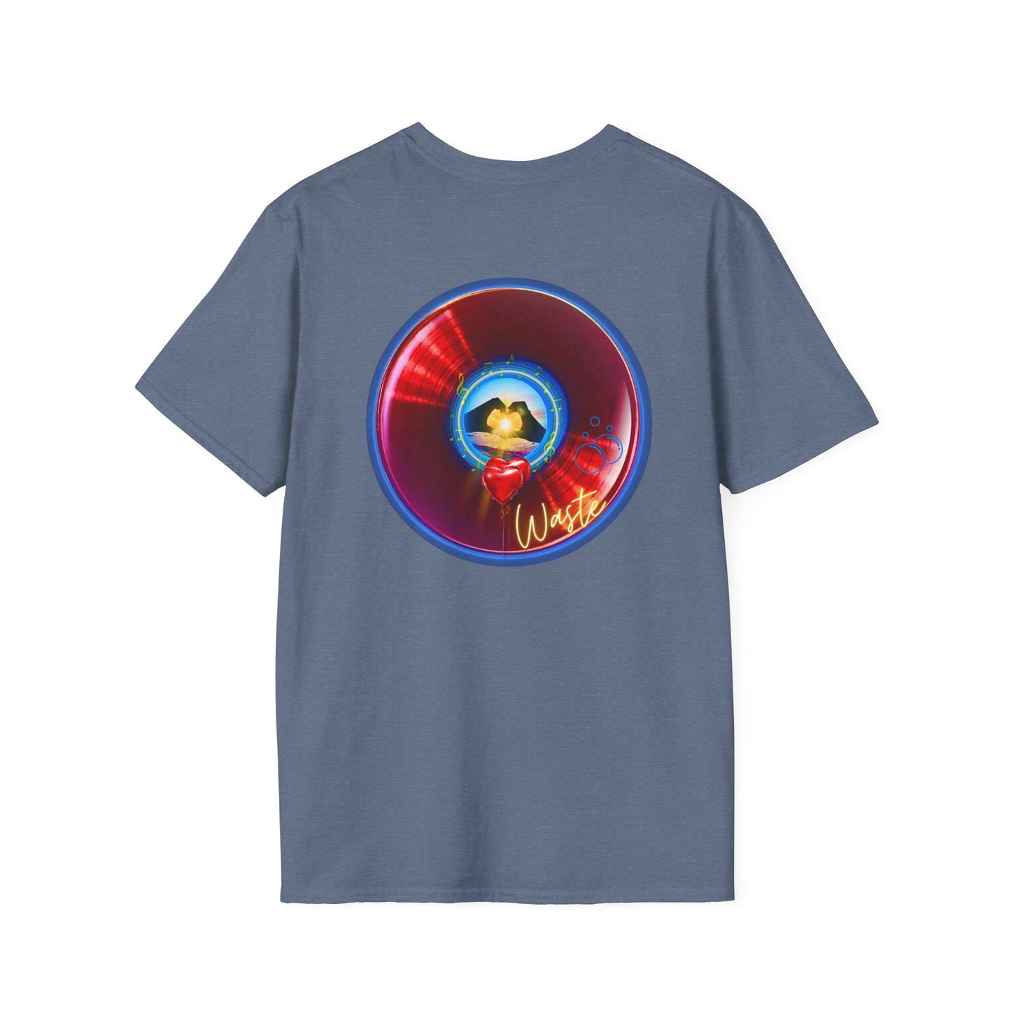 Classic Donut Tee - Unisex Soft-Style - "Wasted Donut" - series 1.0 - variant 2 - red donut