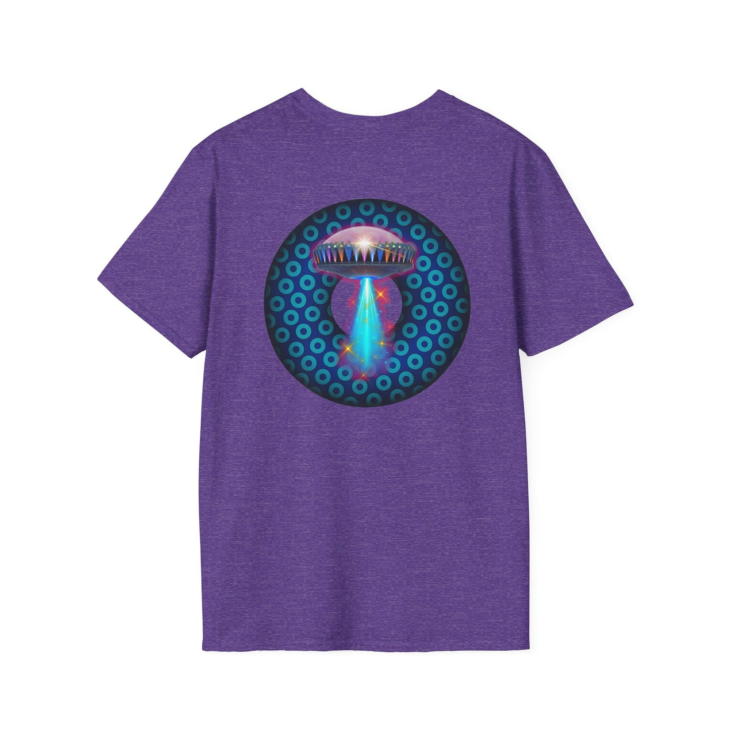 Classic Donut Tee - Unisex Soft-Style - "Donuts now Served on the Mothership" - series 1.0  - variant 3  - magenta/pink donut