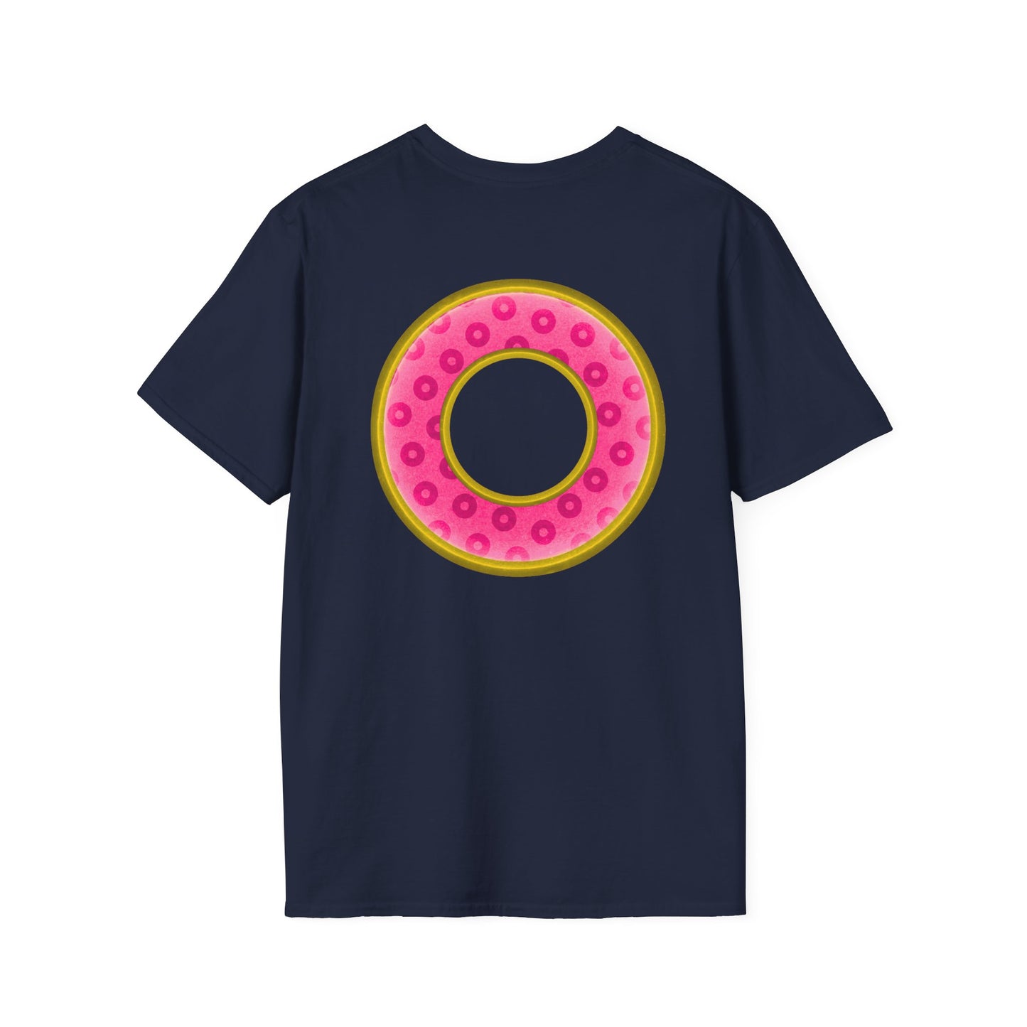 Plain Donuts/Unisex Soft-Style - "Plain Wide Mouthed Paradoxical Donuts" - pink/gold donuts