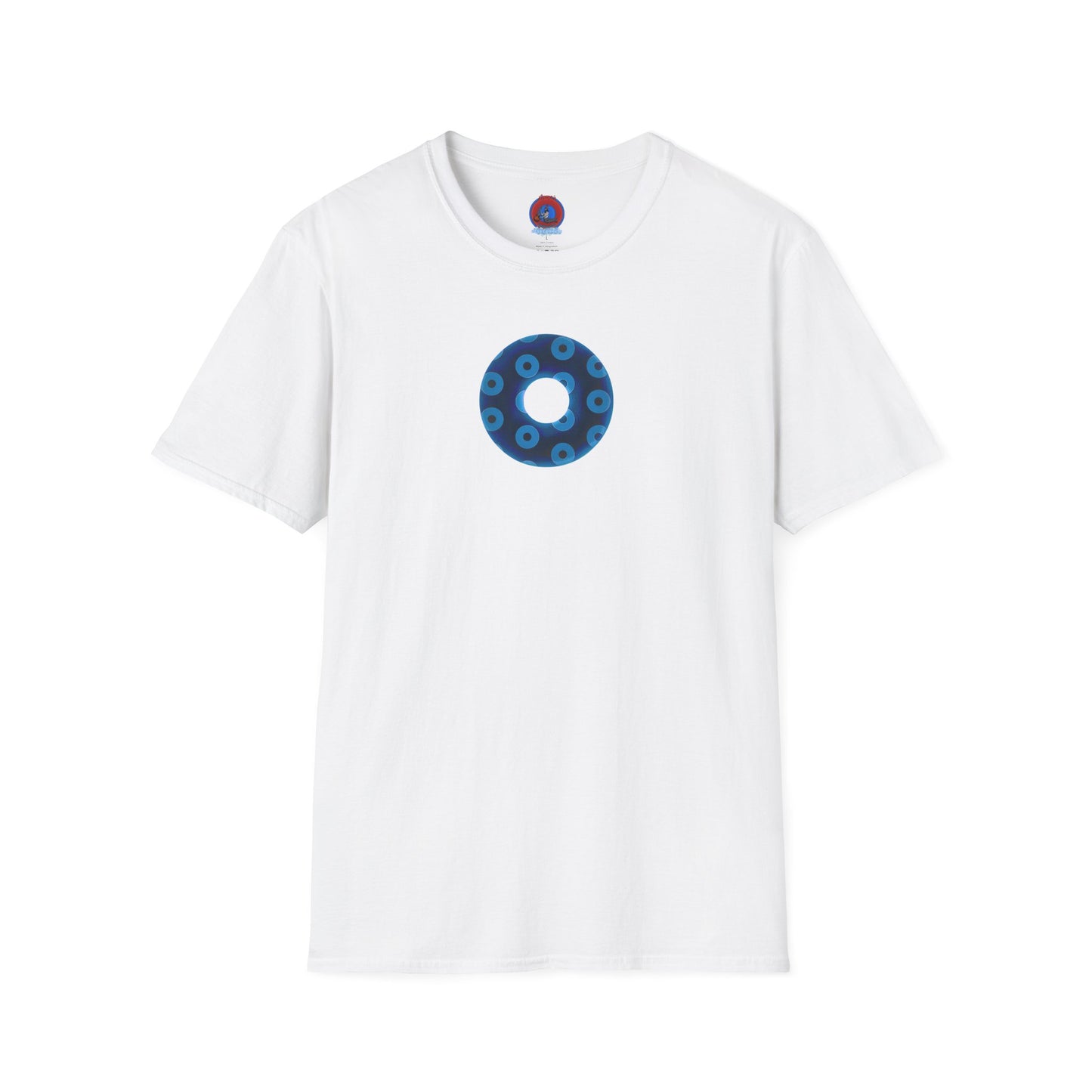 Plain Donuts/Unisex Soft-Style - "Plain Blimpy Paradoxical Donuts" - dark blue/sky blue donuts