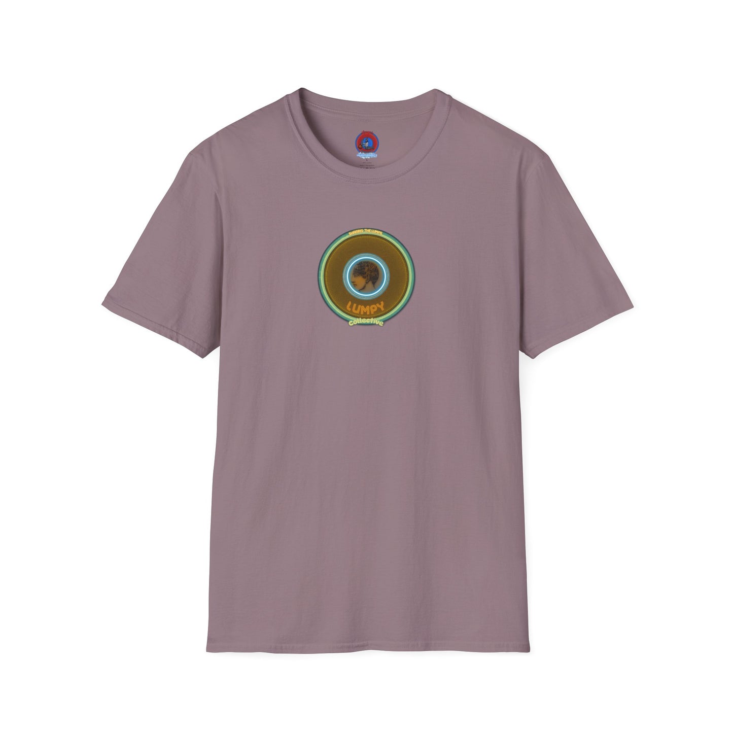 Classic Donut Tee - Unisex Soft-Style - "Lumpy Collective Donut" - bronze/green lumpy donut - variant 5