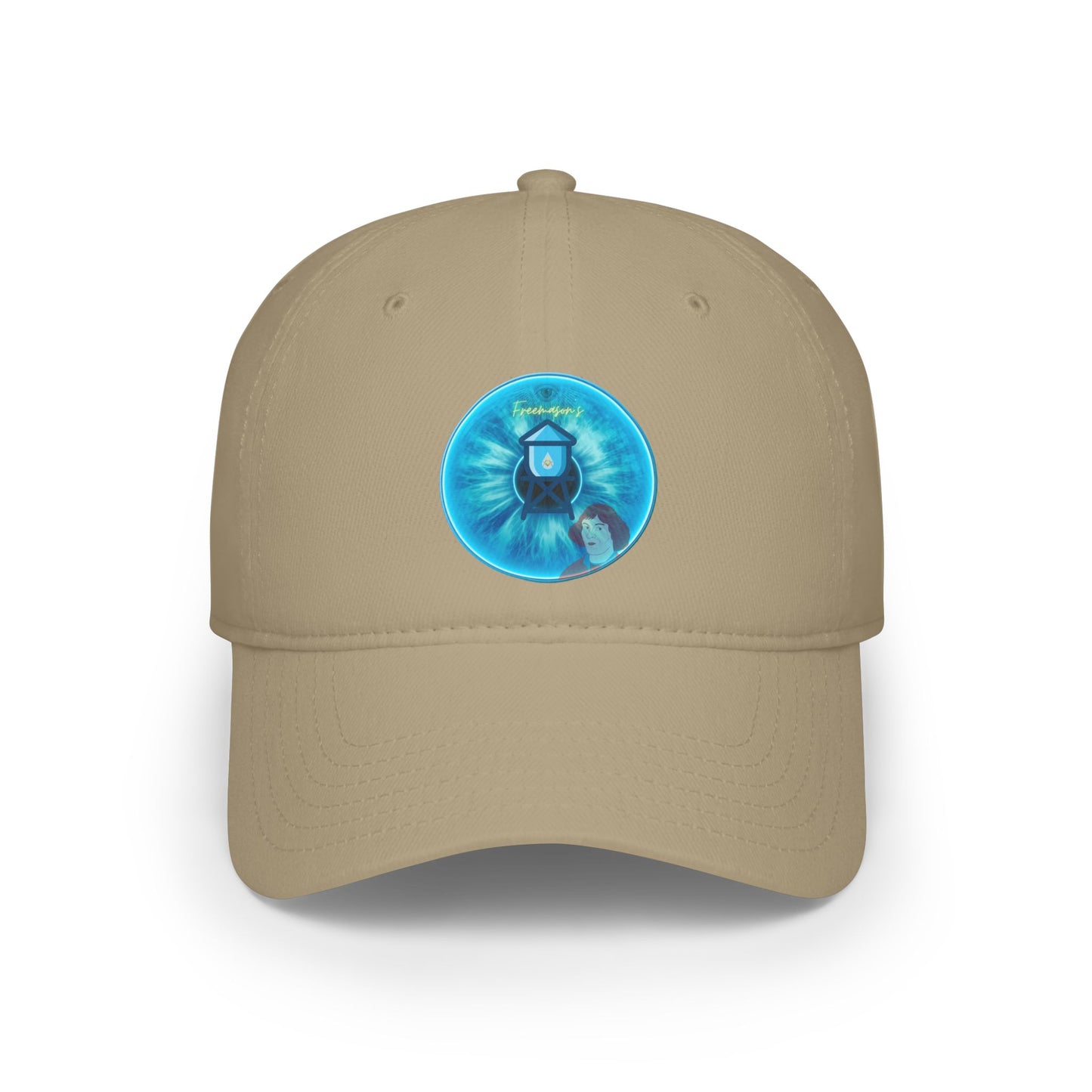 Lumpy Donut Baseball Cap - "The Peering Donut Cap of Opacity" - variant 3 - light blue idonut w/