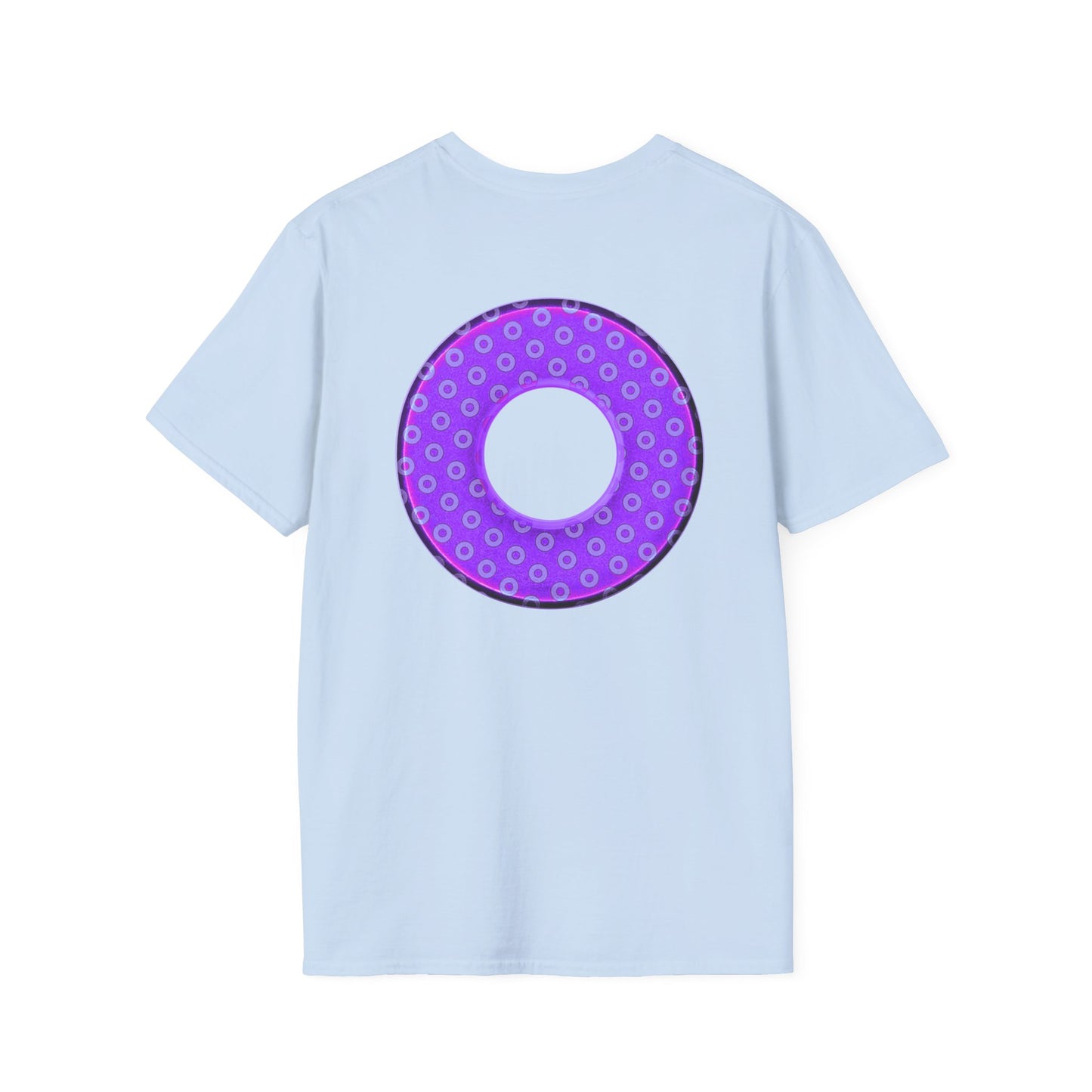 Plain Donuts/Unisex Soft-Style - "Plain Electric Paradoxical Donuts" - bright purple/light purple donuts