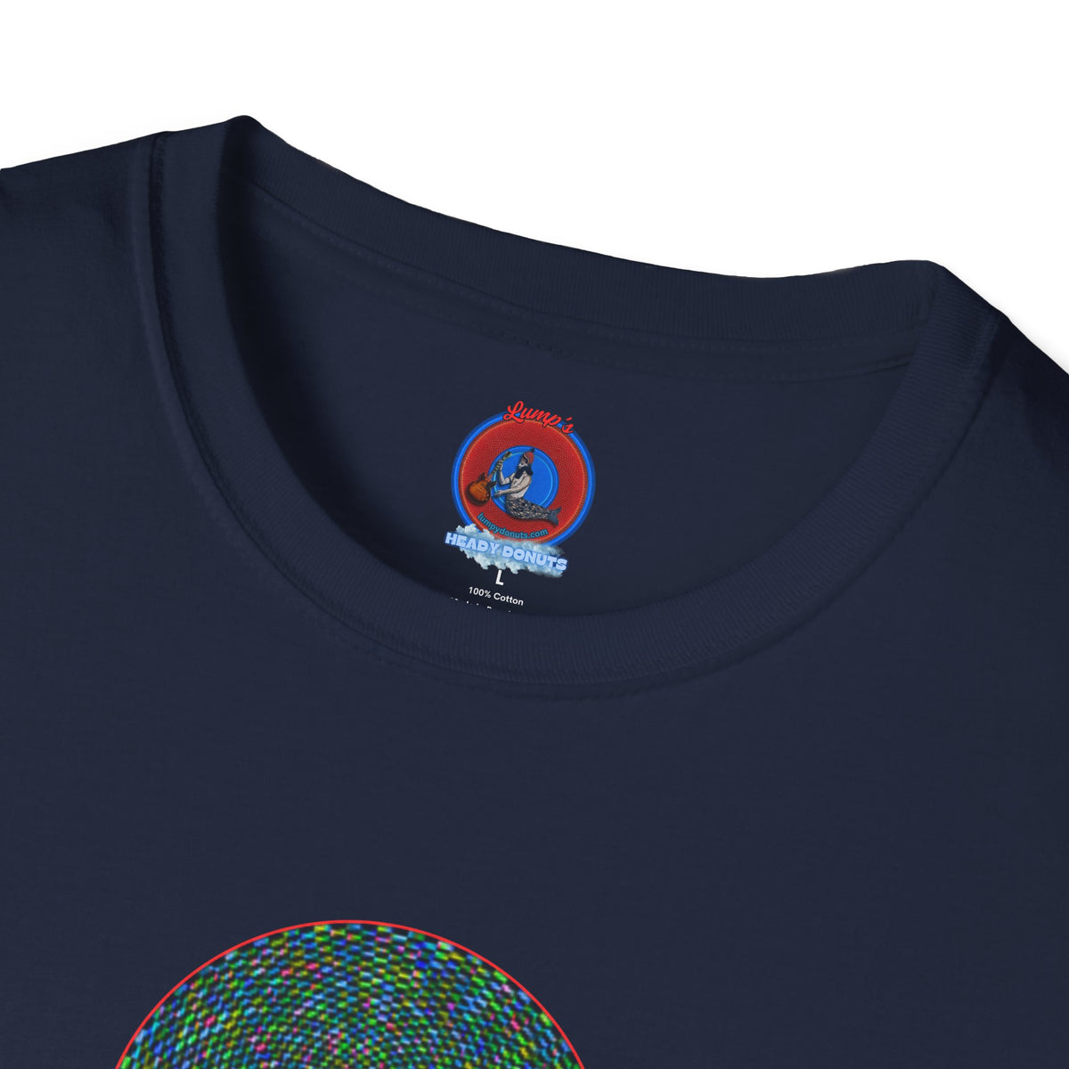 Donut Classic Donut Tee - Unisex Soft-Style - "The Pixilated Donut" - series 1.0 - multi-color donut