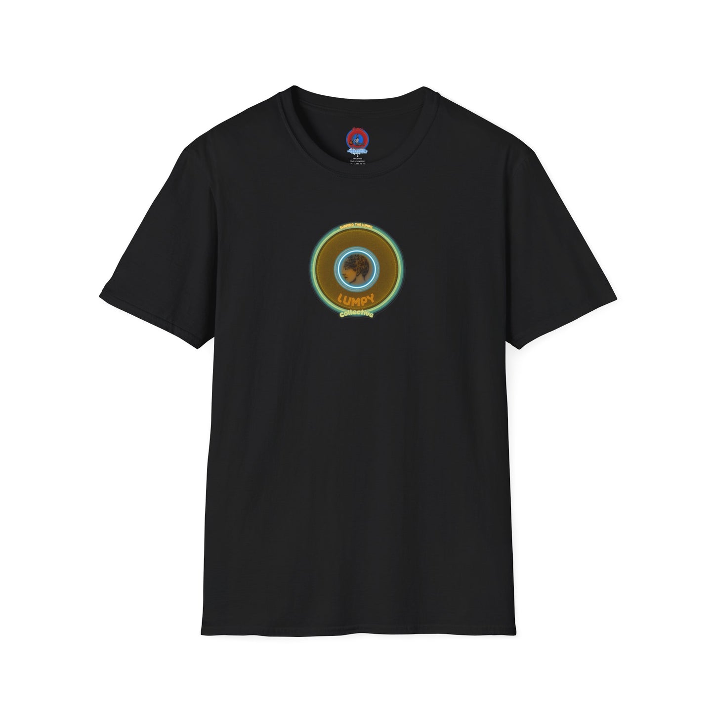 Classic Donut Tee - Unisex Soft-Style - "Lumpy Collective Donut" - bronze/green lumpy donut - variant 5