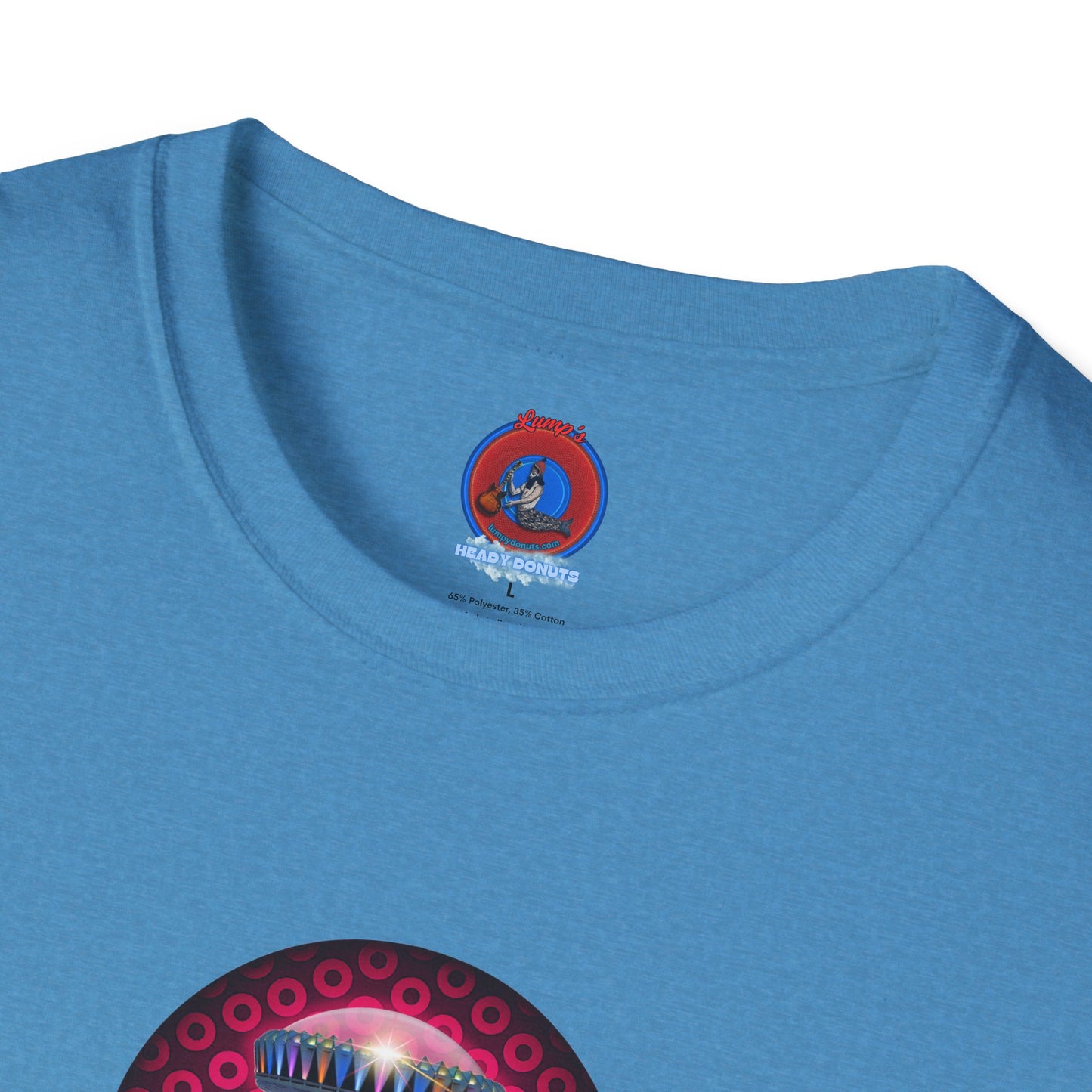 Classic Donut Tee - Unisex Soft-Style - "Donuts now Served on the Mothership" - series 1.0  - variant 2  - red/red paradoxical donut