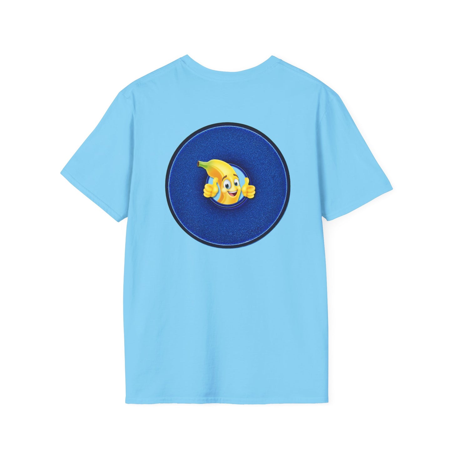 Classic Donut Tee - Unisex Soft-Style - "Dis' sheet, it's bananas!" - series 1.0 - variant 3 - plain red donut