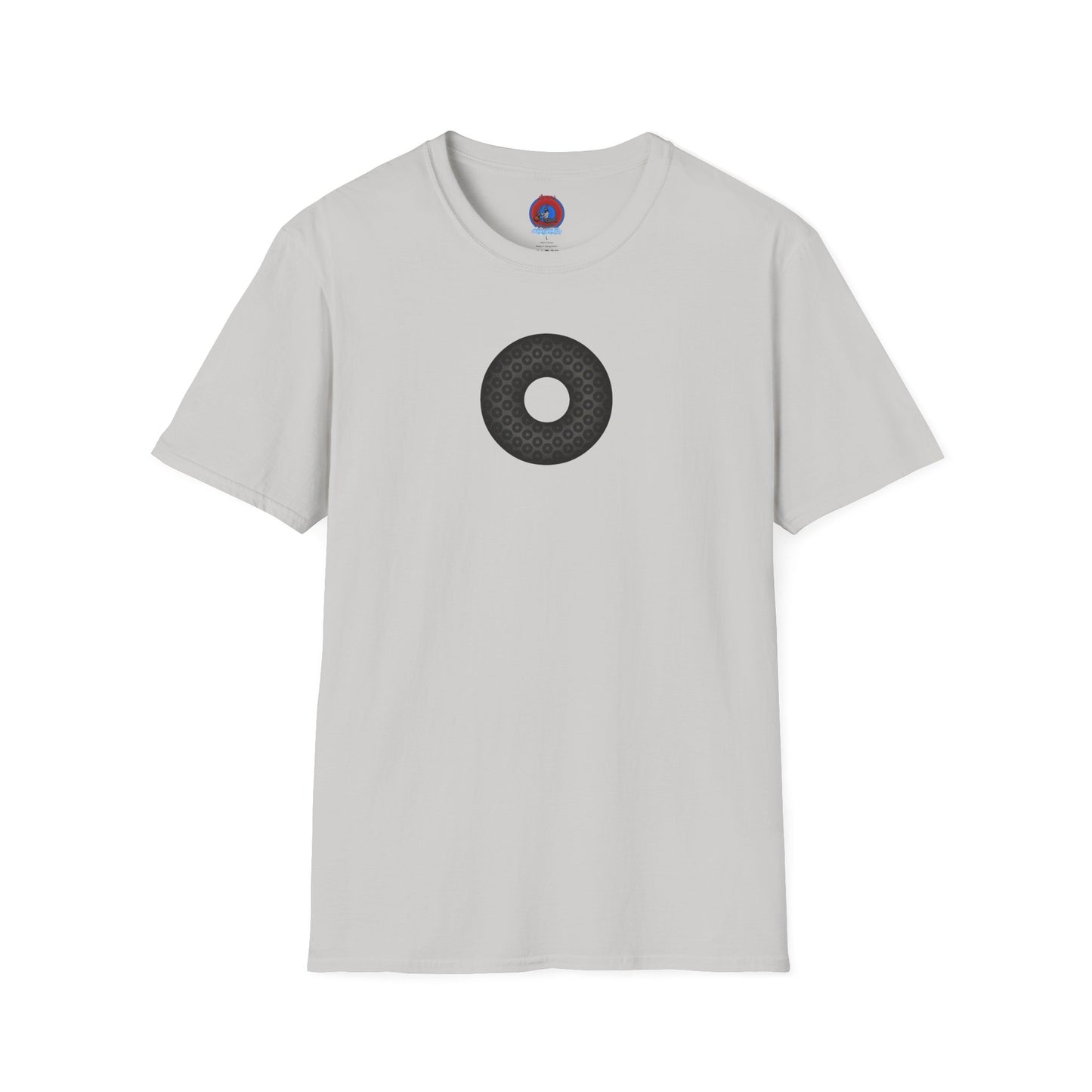 Plain Donuts/Unisex Soft-Style - "Plain Paradoxical Grided Donut" - black/black donuts