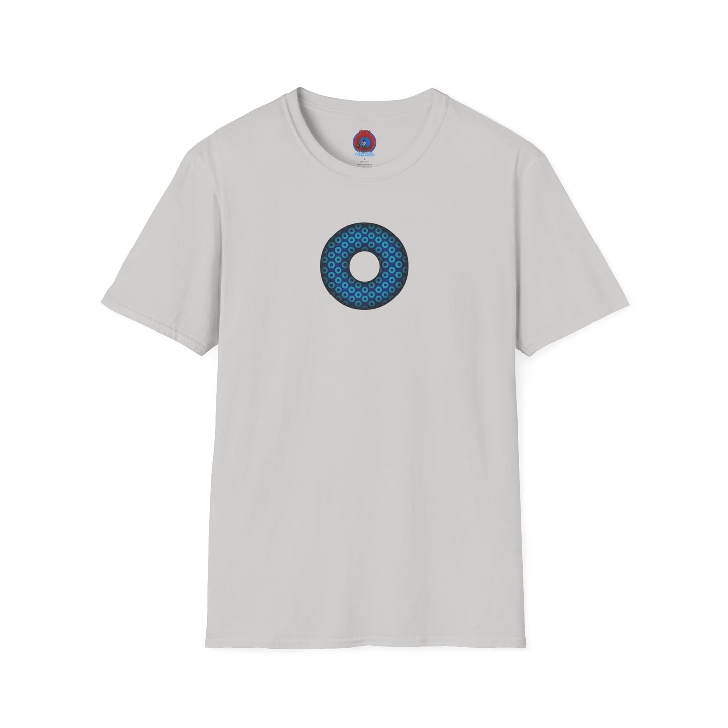 Plain Donuts/Unisex Soft-Style - "Plain Paradoxical Grided Donuts" - light blue/dark blue donuts