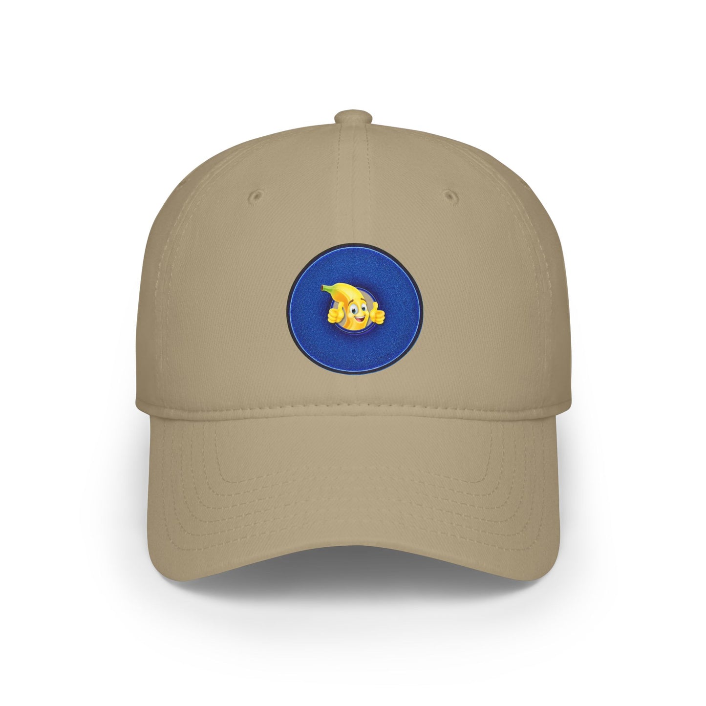 Lumpy Donut Baseball Cap - "This Donut Hat is Bananas" - variant 5 - vivid blue donut w/