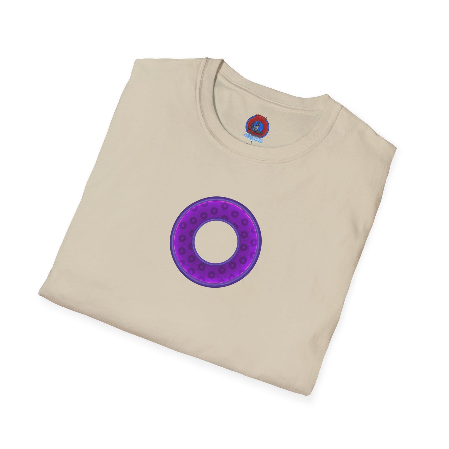 Plain Donuts/Unisex Soft-Style - "Plain Wide Mouthed Paradoxical Donuts" - purple/dark purple donuts
