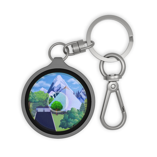 Lumpy Donut Keychain - "Mansions of South Park Donut" - series 1.0 - variant 2 - green/blue picture donut