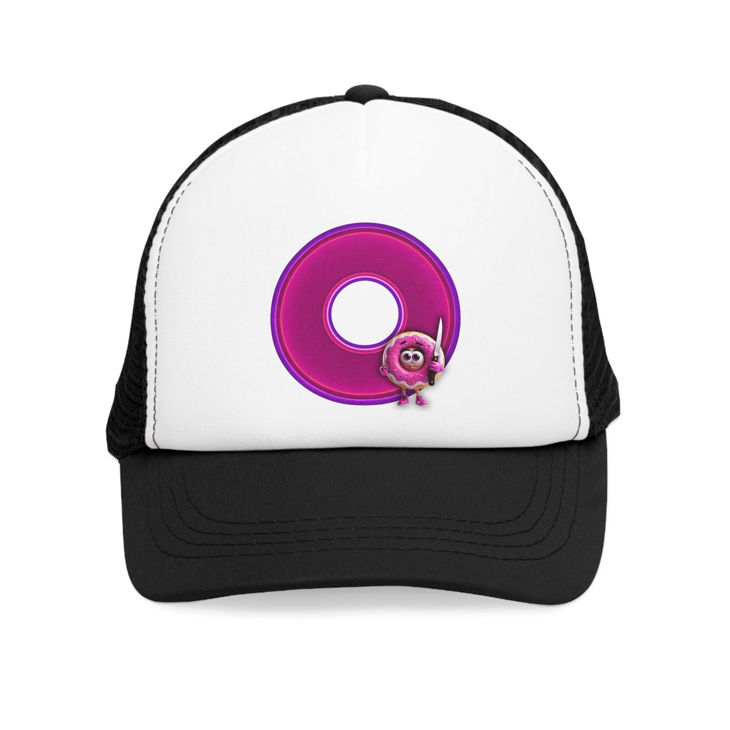 Lumpy Trucker Hat - "My Phriend the Donut" - variant 3 - magenta/purple