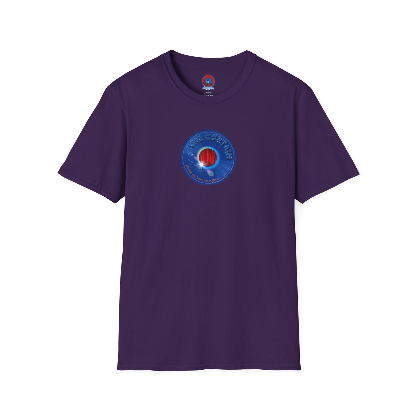 Classic Donut Tee - Unisex Soft-Style - "The Donut Without" - series 1.0  - variant 1 - vivid blue record donut
