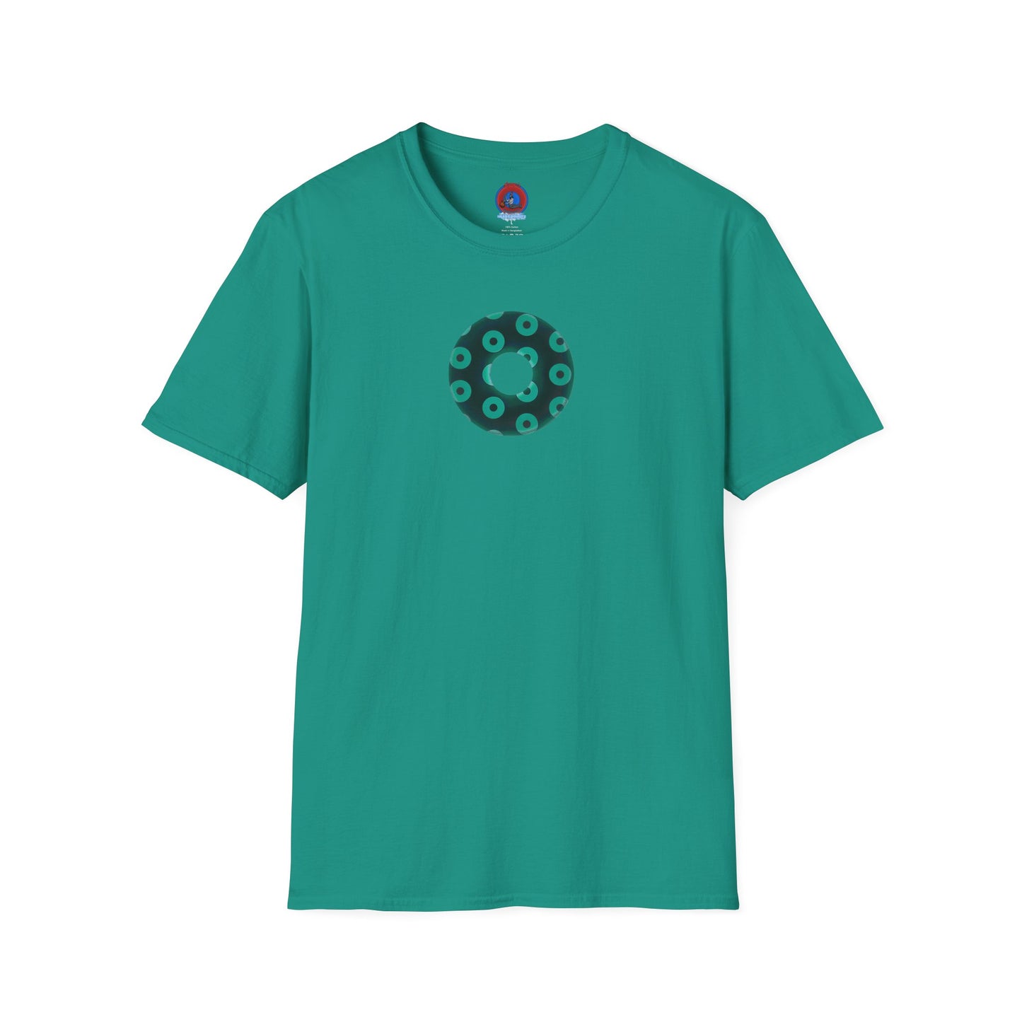 Plain Donuts/Unisex Soft-Style - "Plain Blimpy Paradoxical Donuts" - dark green/seafoam green donuts